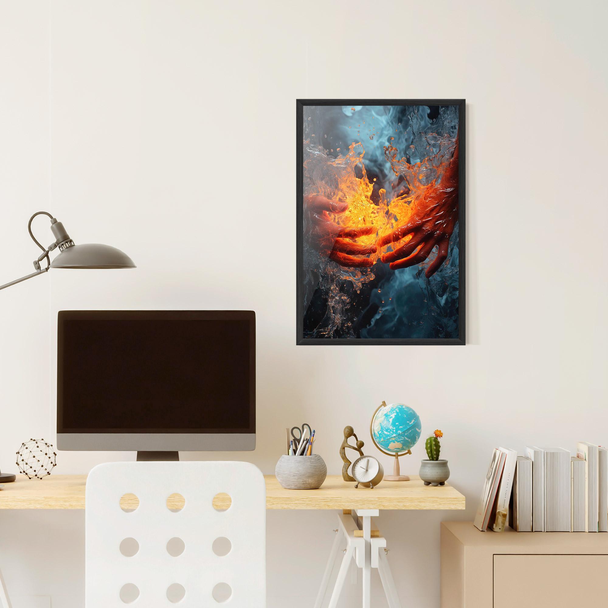 Рамкиран постер Fire Water mockup 6