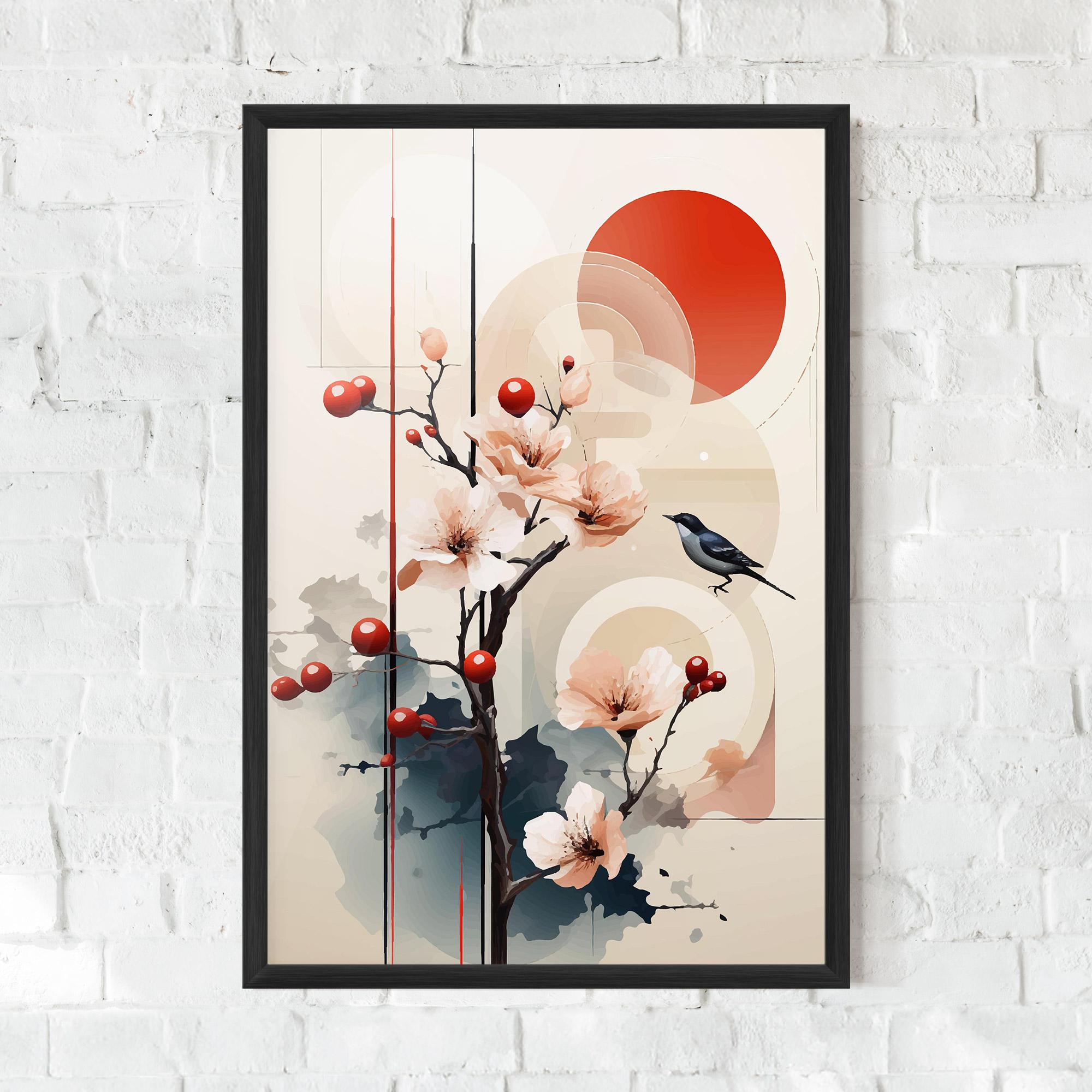 Рамкиран постер Cream Nature mockup 0