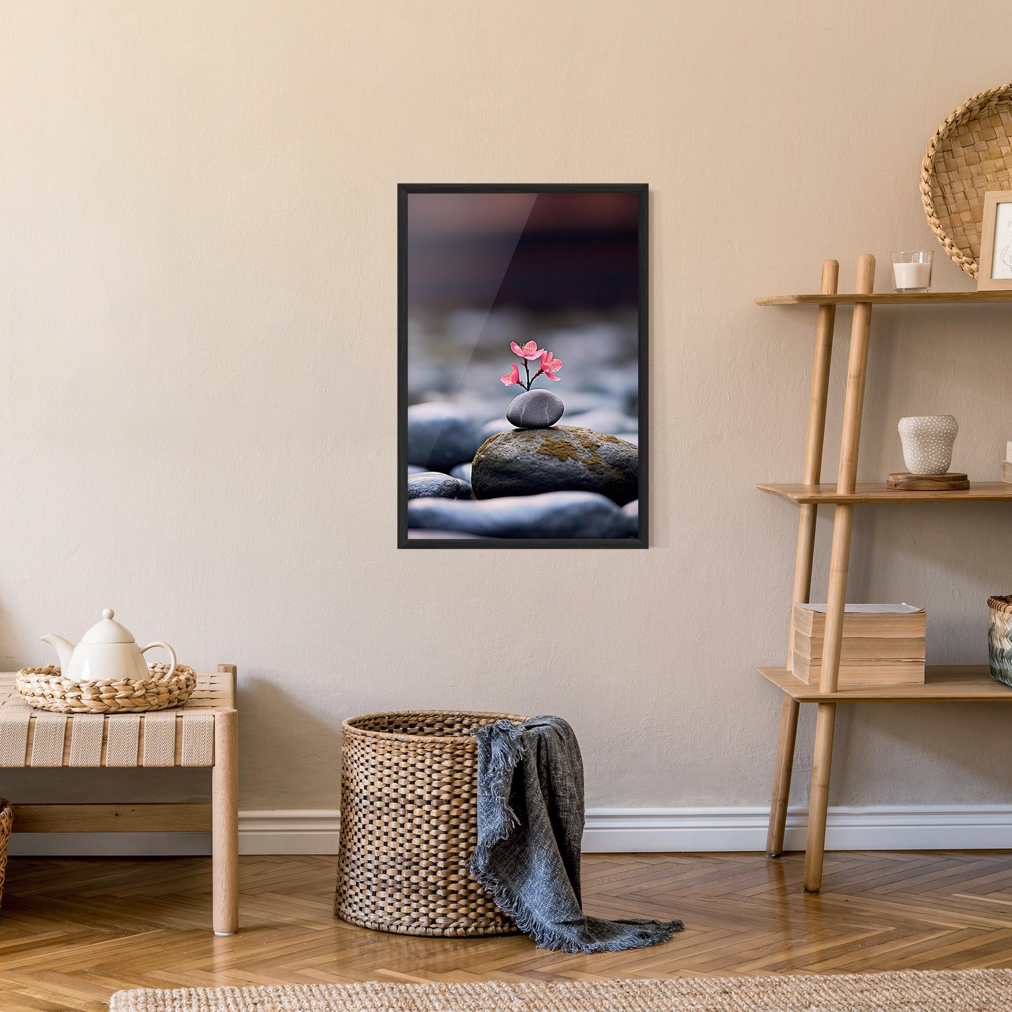 Рамкиран постер Tiny Flower Rock mockup 9