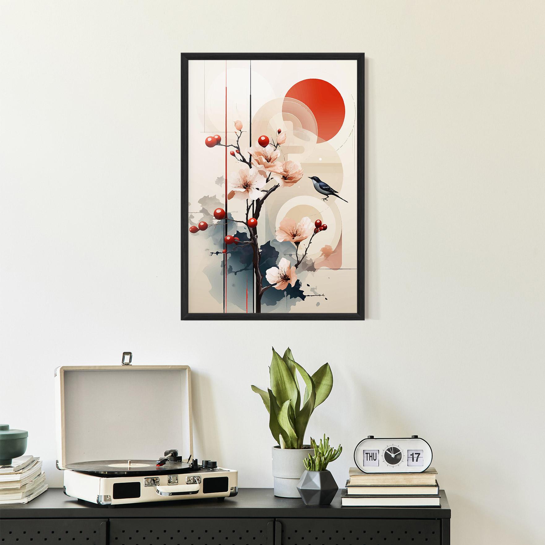 Рамкиран постер Cream Nature mockup 2