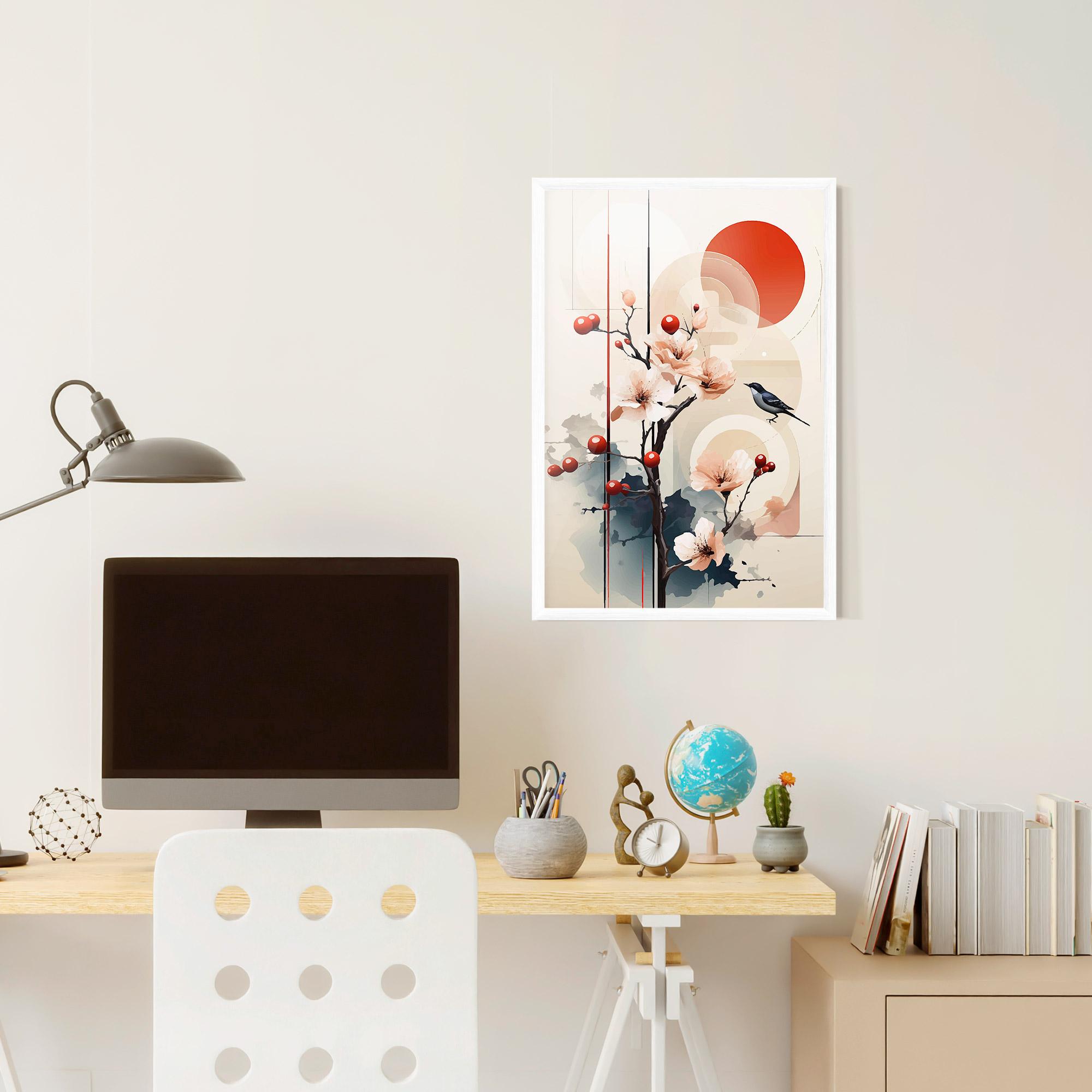 Рамкиран постер Cream Nature mockup 6