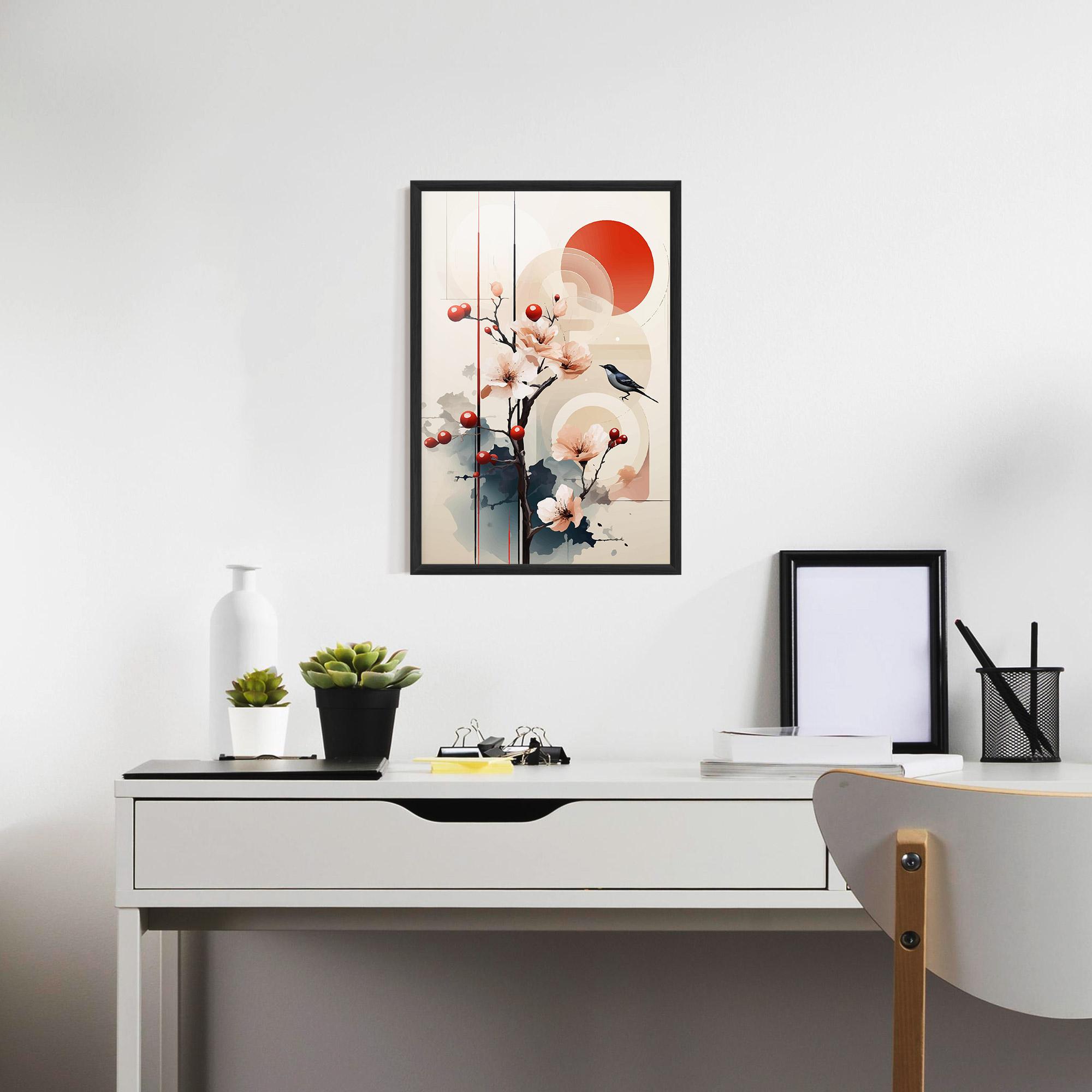 Рамкиран постер Cream Nature mockup 7