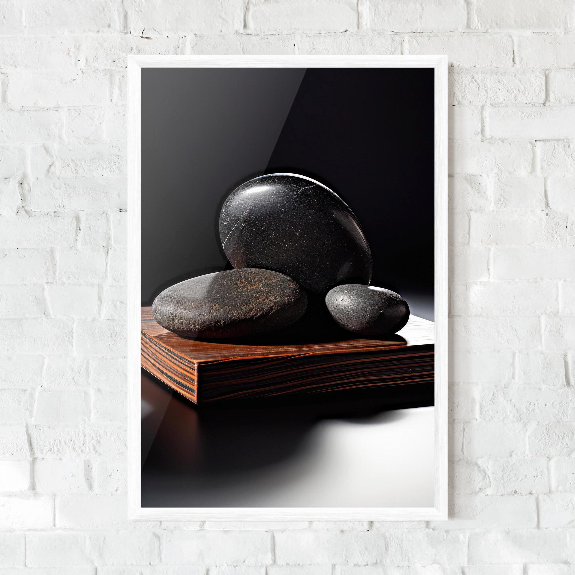 Рамкиран постер Black Zen Stones mockup 0