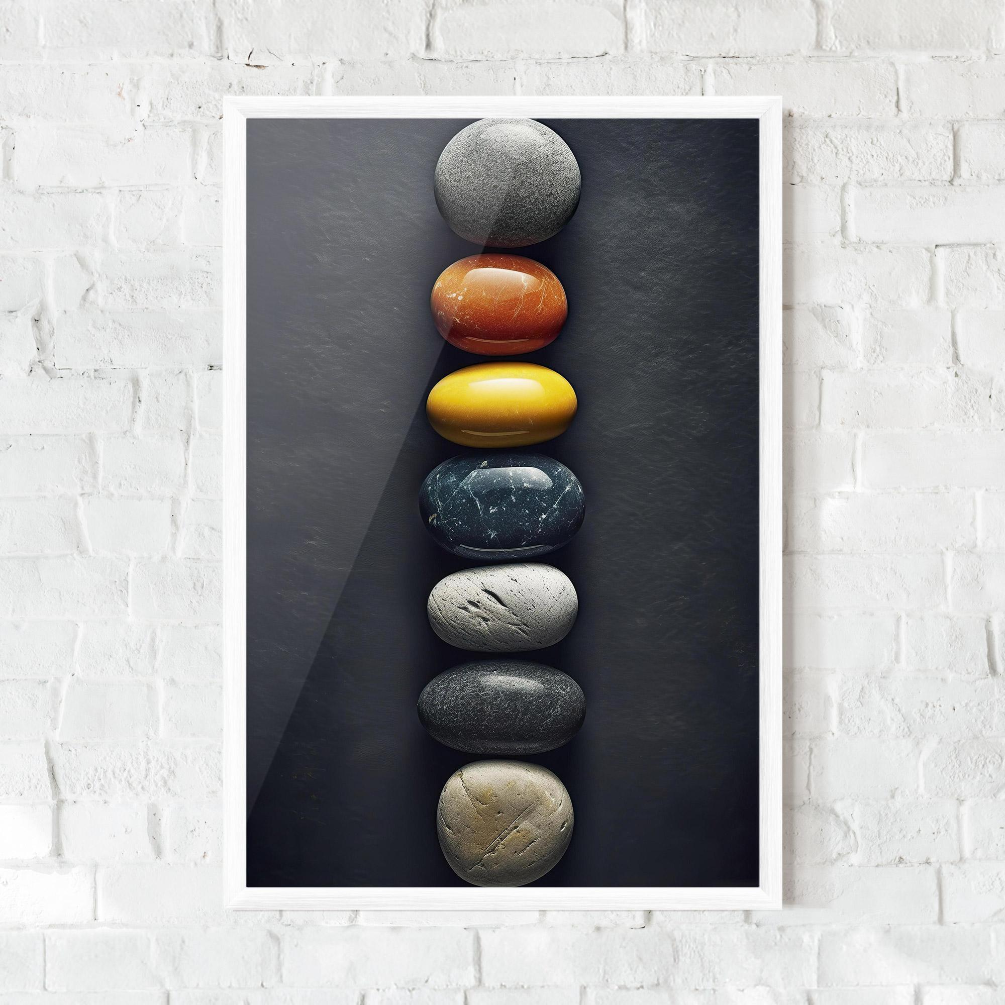 Рамкиран постер Zen Colorful Stones mockup 0
