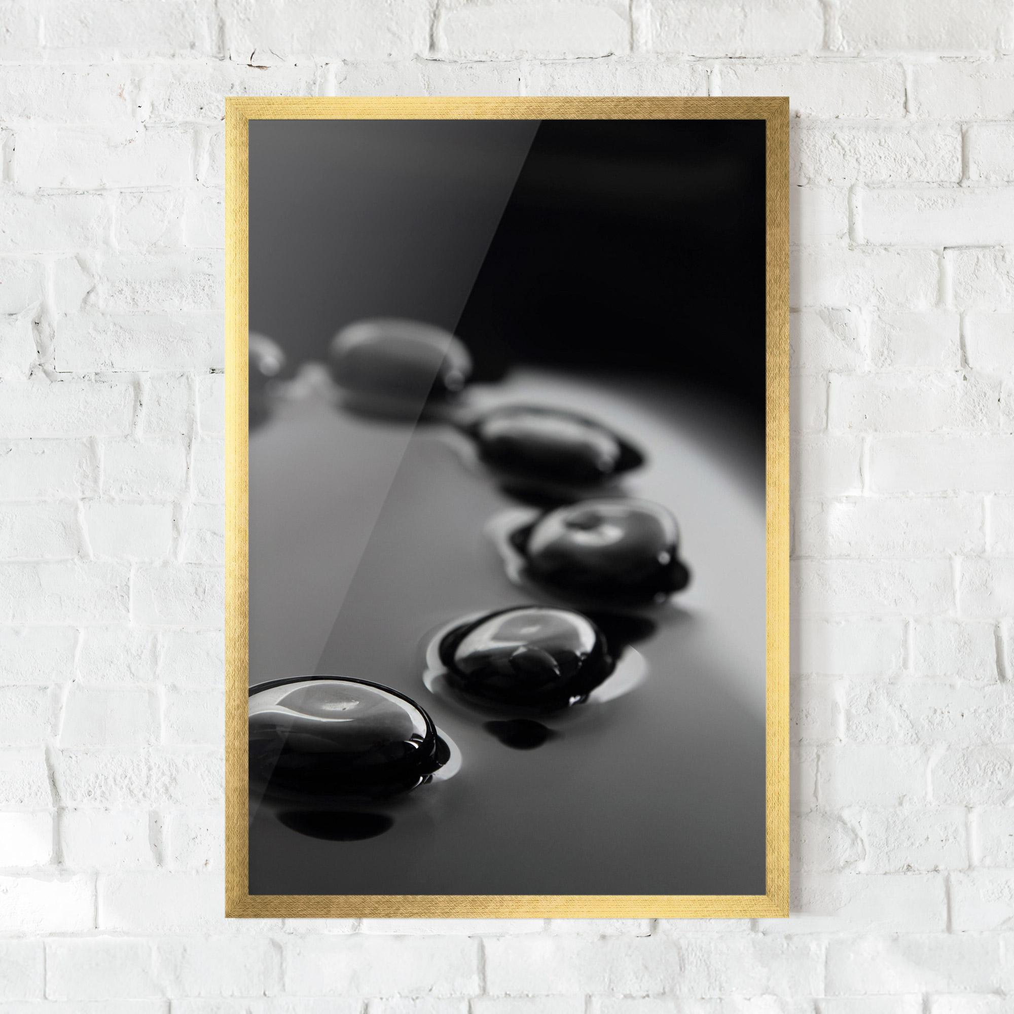 Рамкиран постер Black Small Stones mockup 0