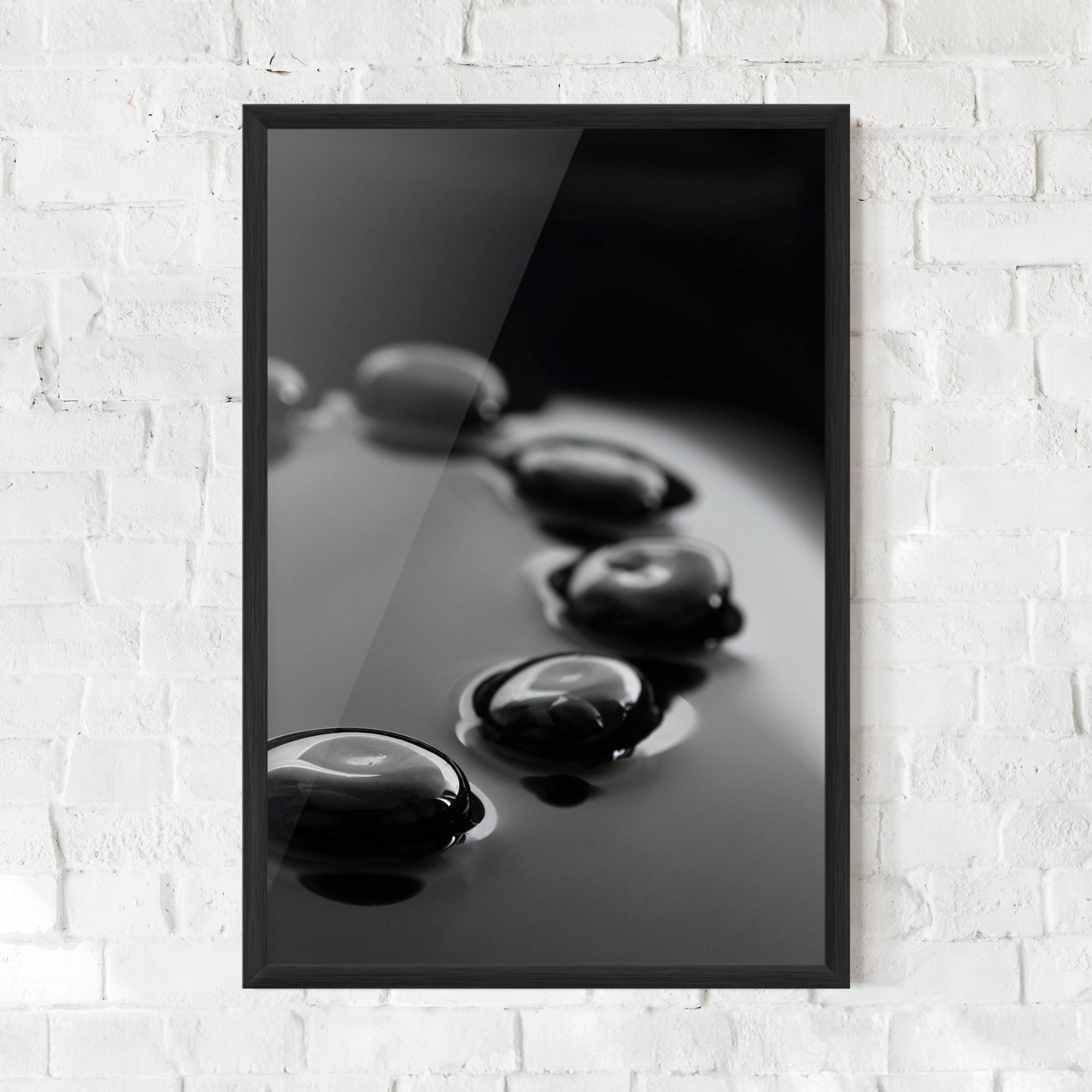 Рамкиран постер Black Small Stones mockup 0