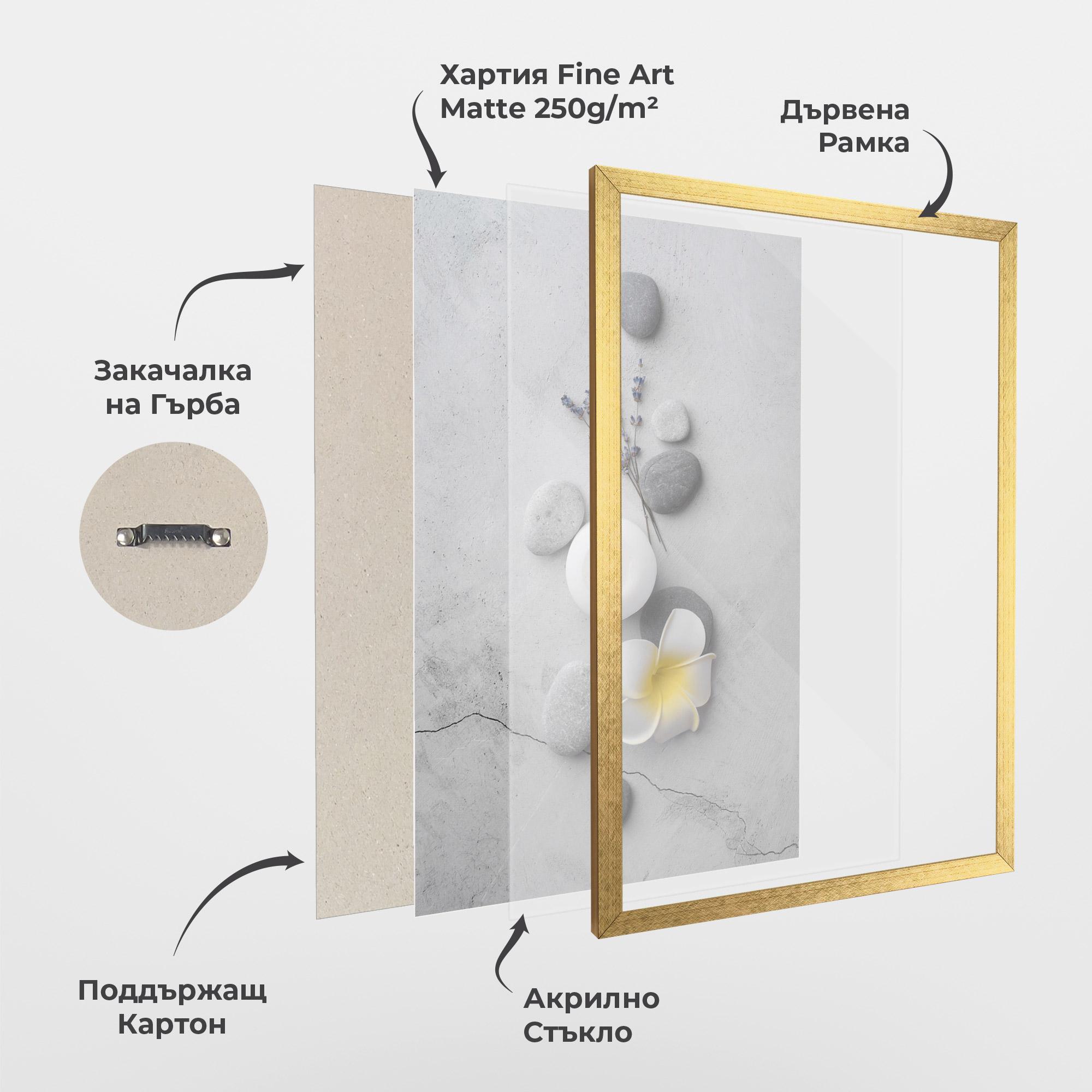 Рамкиран постер Feng Shui Stones mockup 1