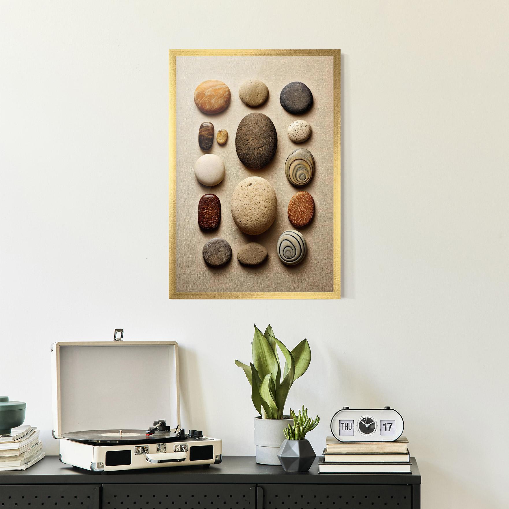 Рамкиран постер Massage Stones Sand mockup 2