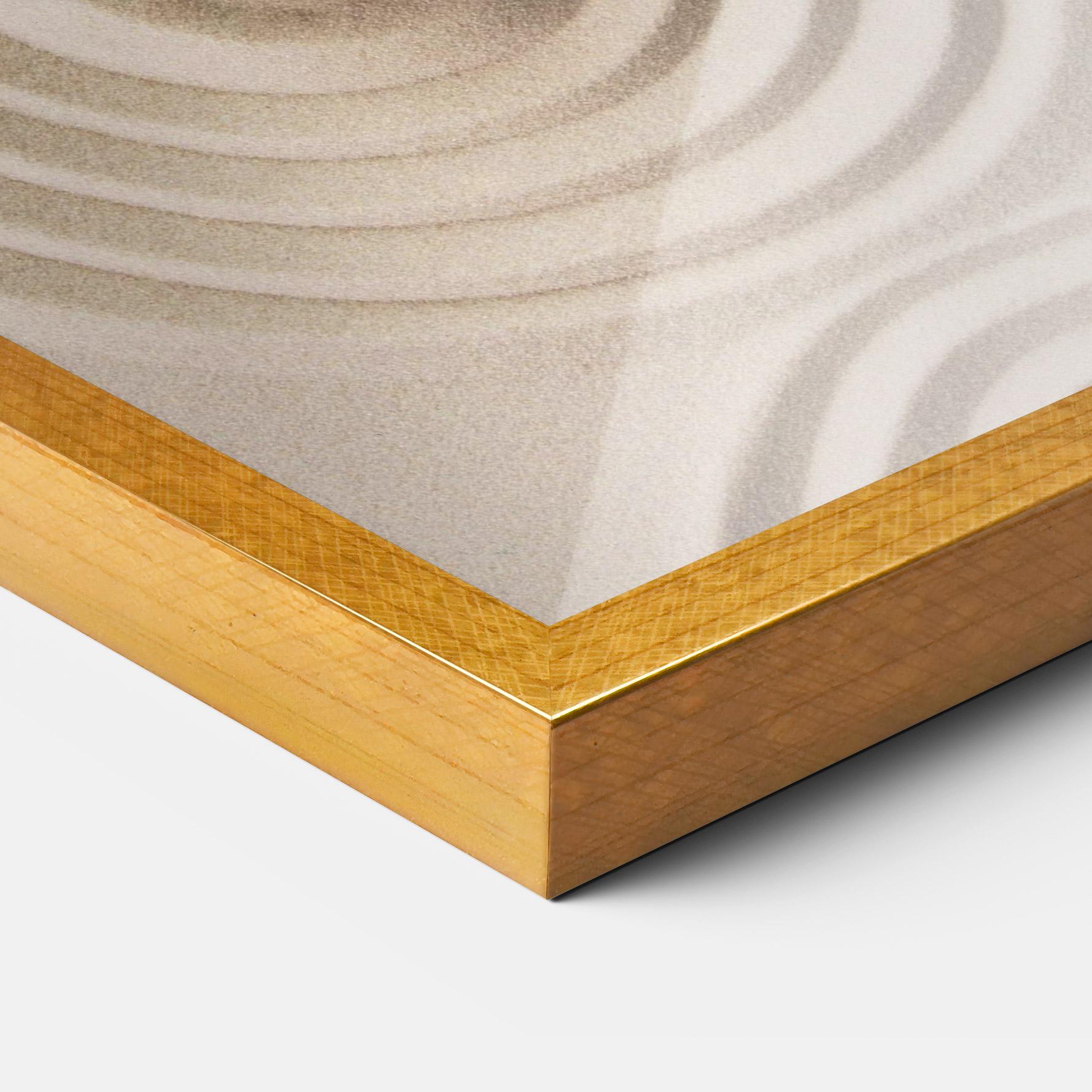 Рамкиран постер Cream Zen Stones mockup 3