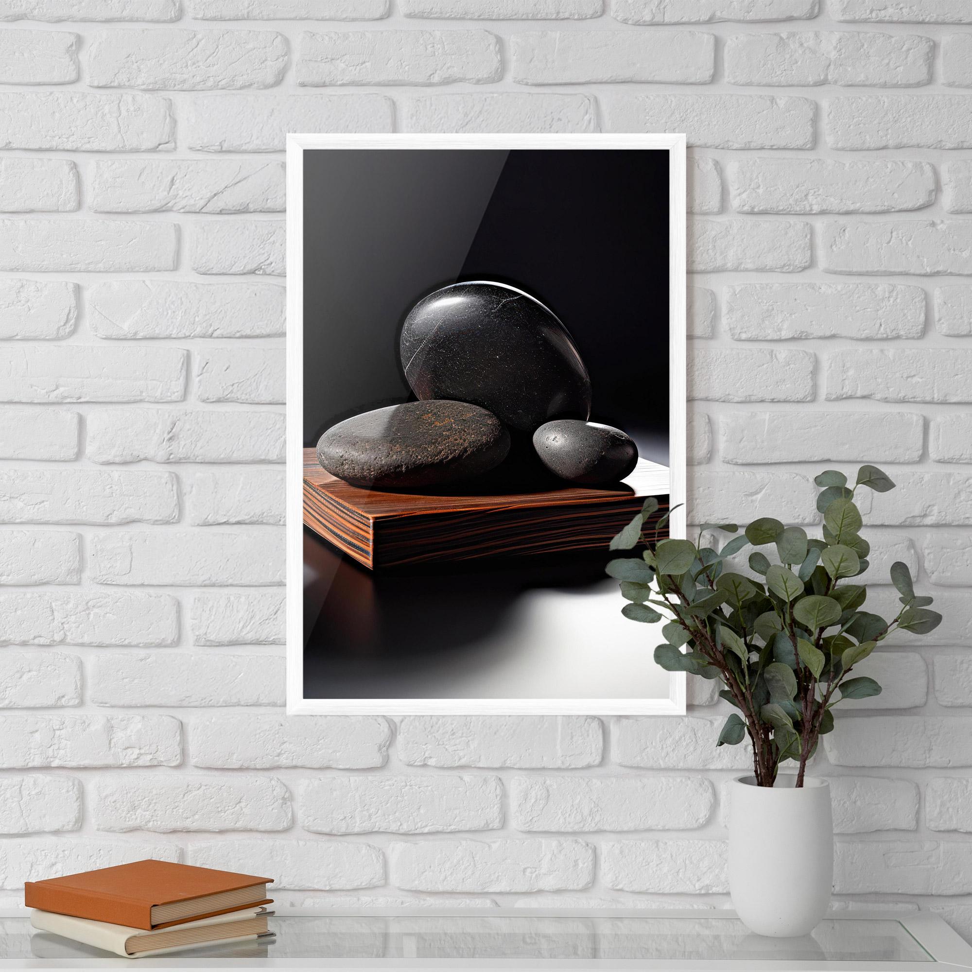 Рамкиран постер Black Zen Stones mockup 5