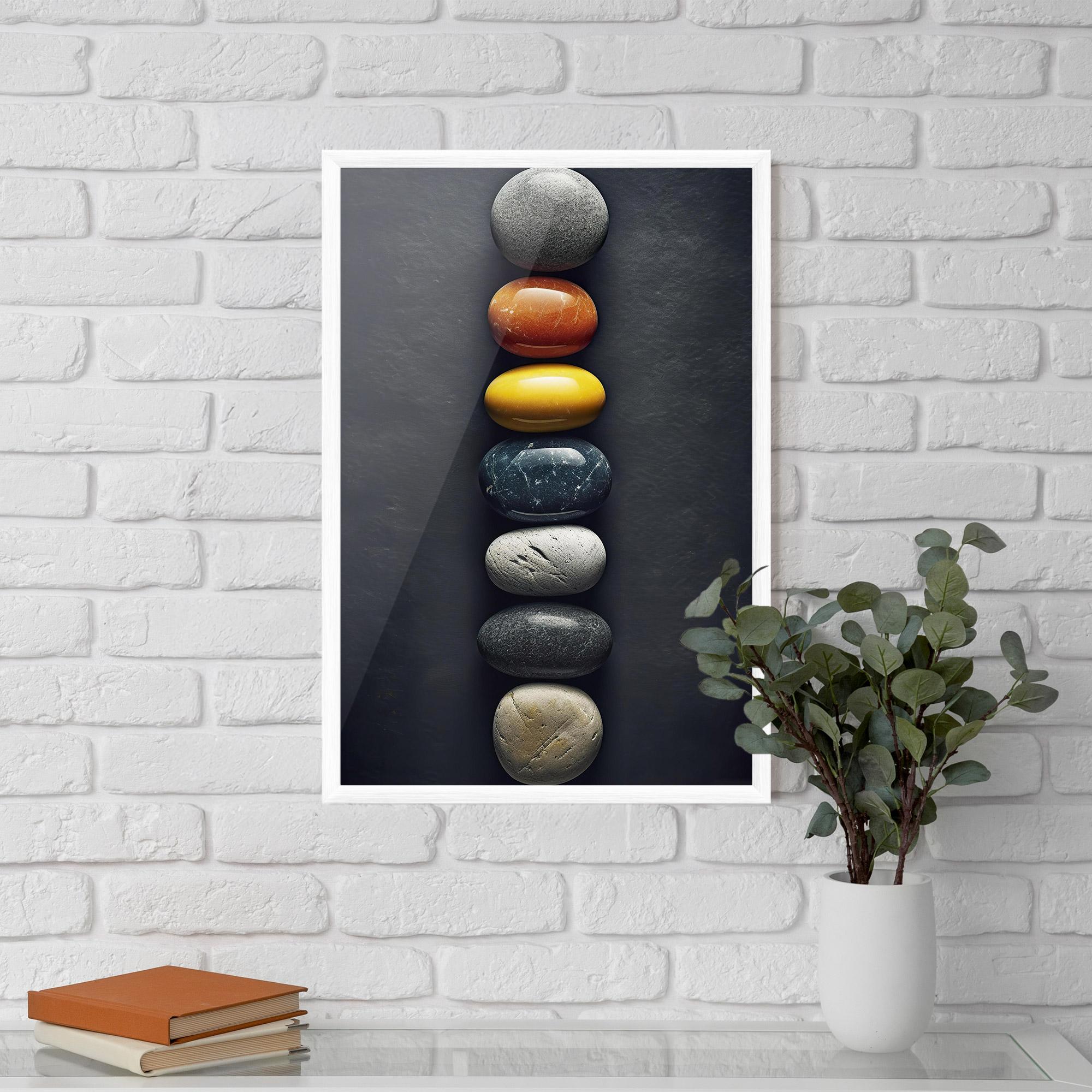 Рамкиран постер Zen Colorful Stones mockup 5