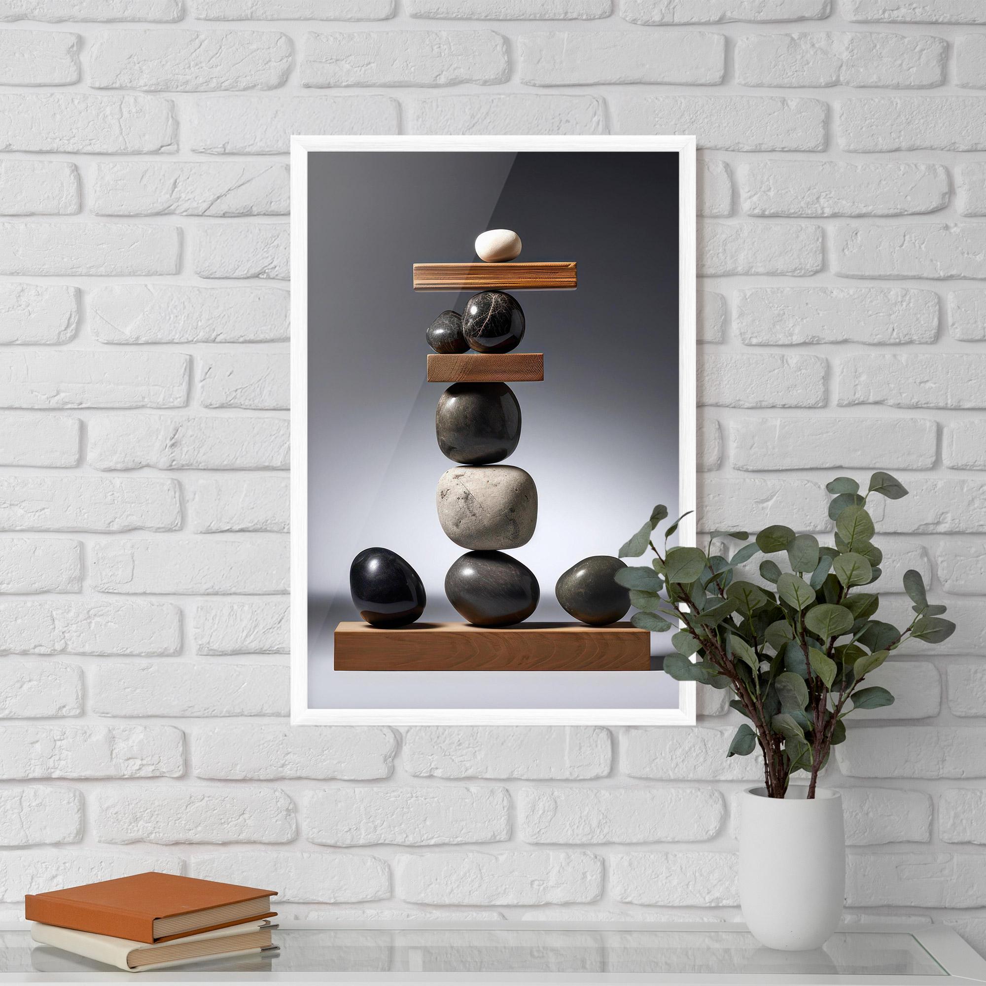 Рамкиран постер Zen Stones mockup 5