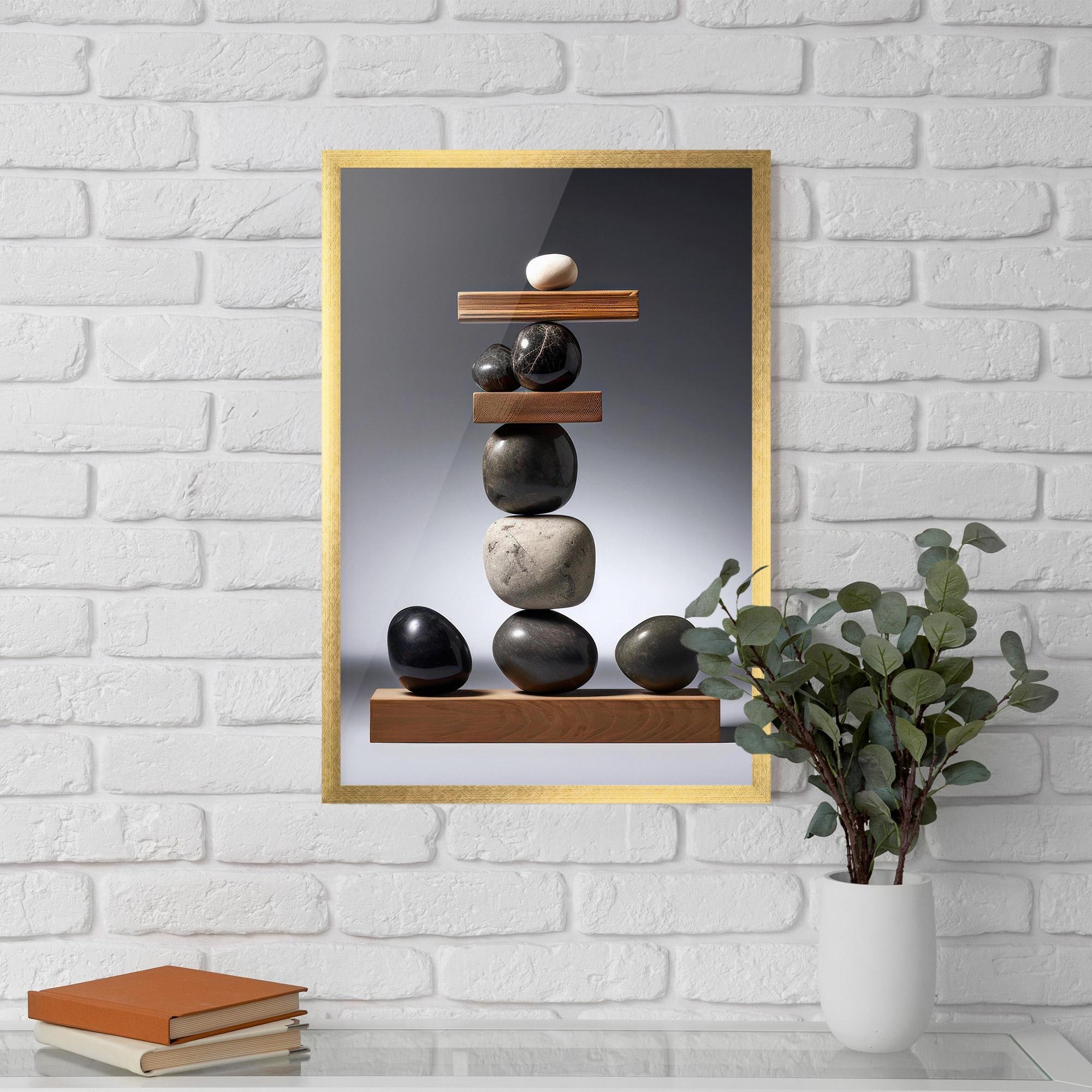 Рамкиран постер Zen Stones mockup 5