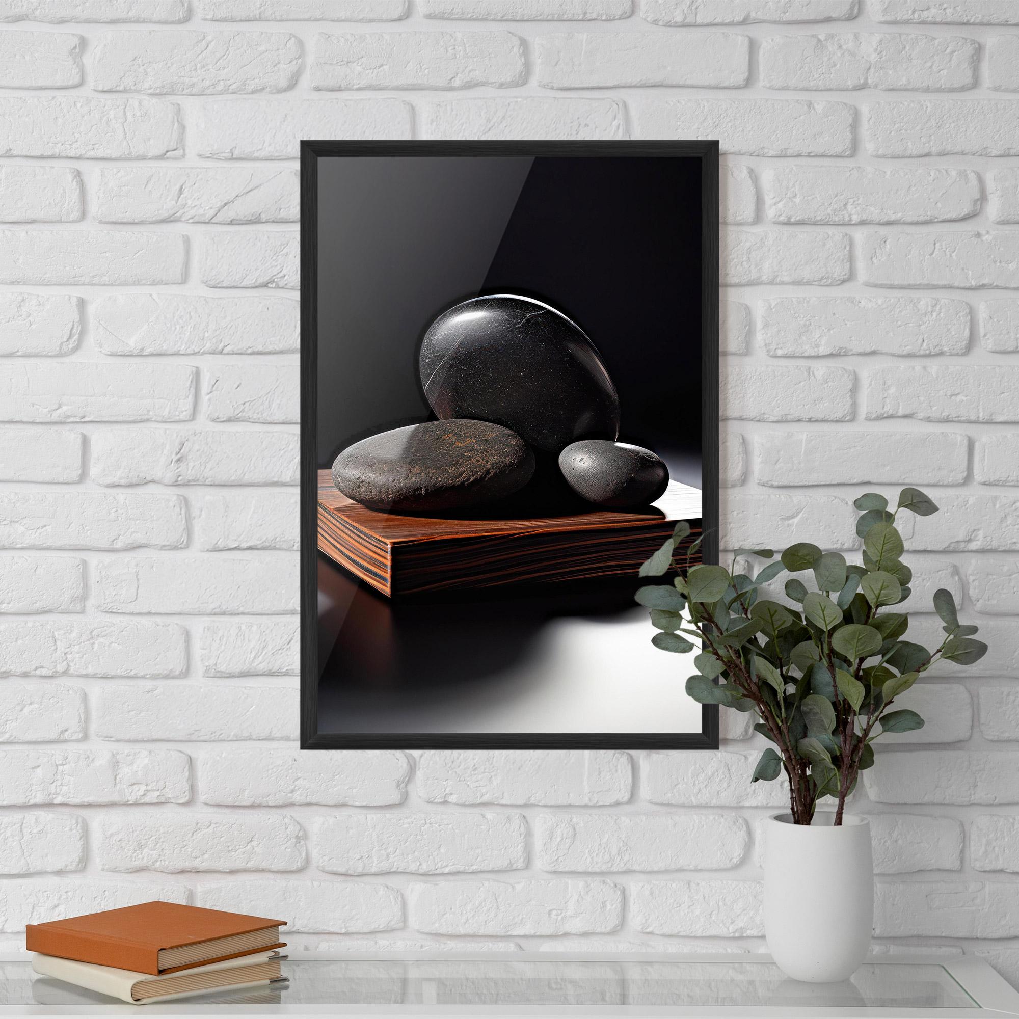 Рамкиран постер Black Zen Stones mockup 5