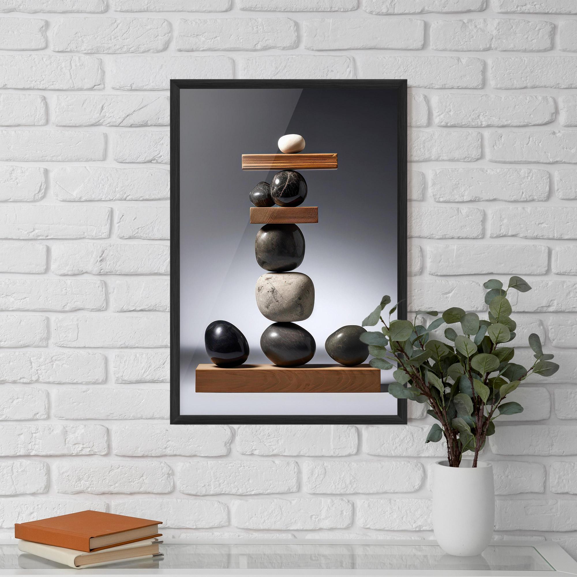 Рамкиран постер Zen Stones mockup 5