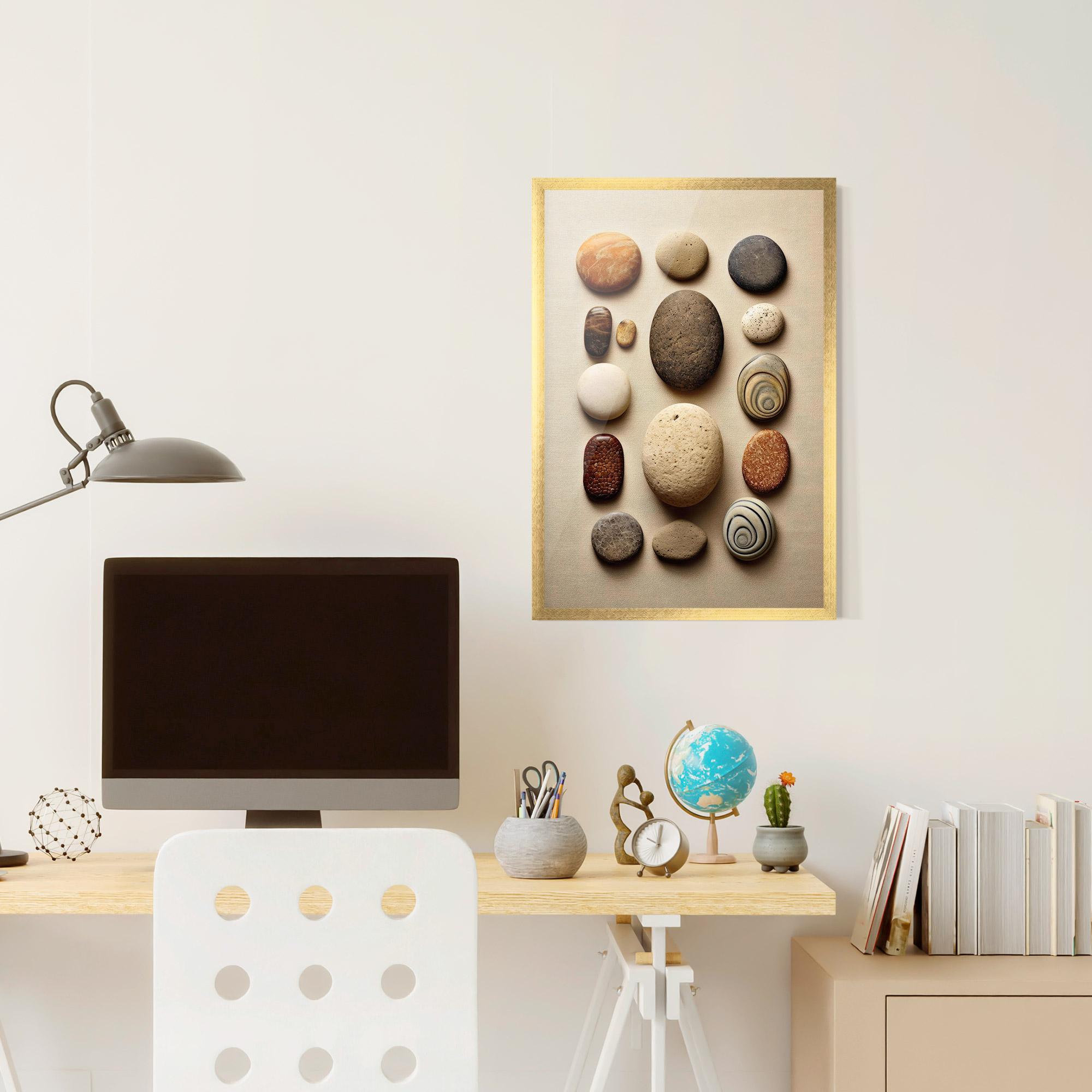 Рамкиран постер Massage Stones Sand mockup 6