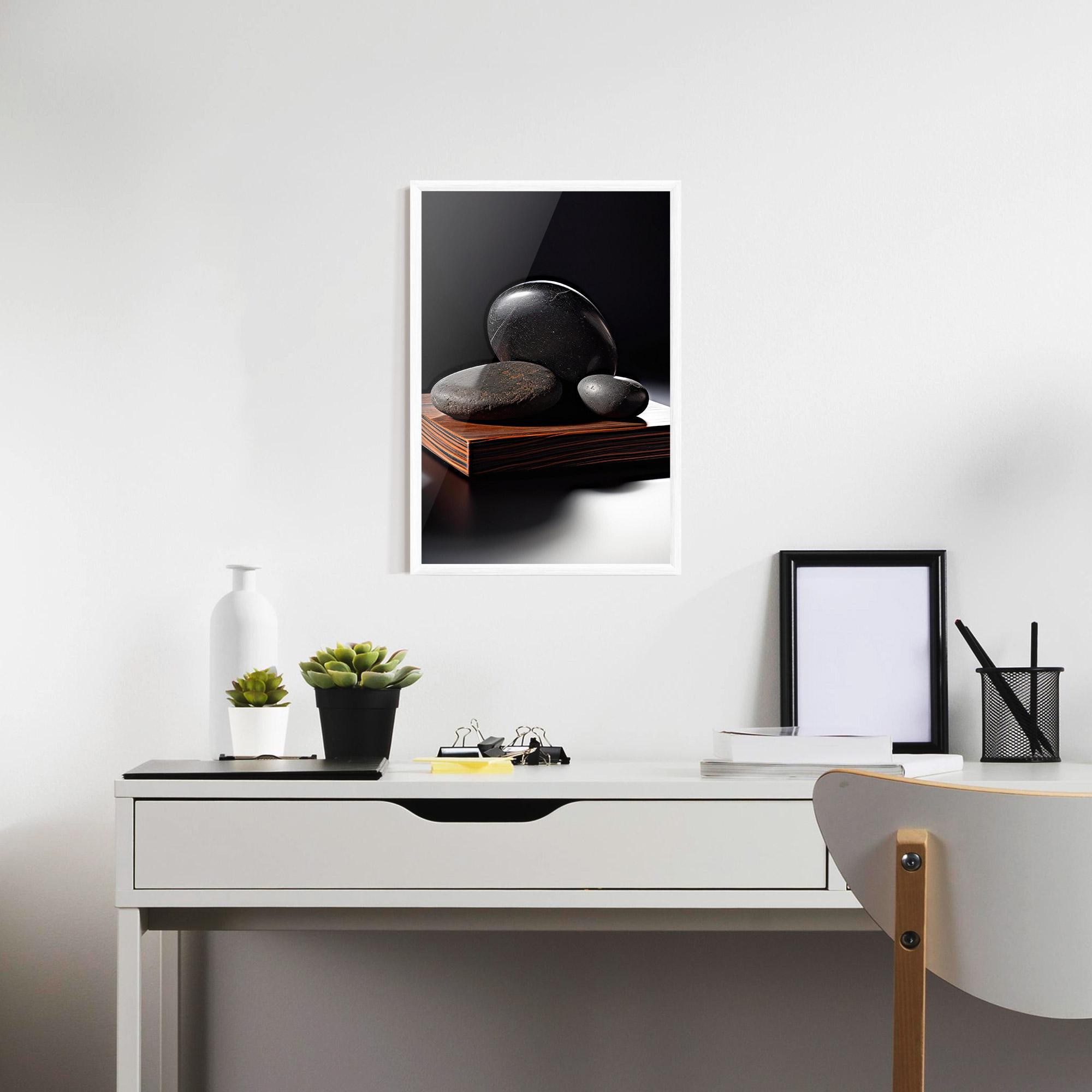 Рамкиран постер Black Zen Stones mockup 7