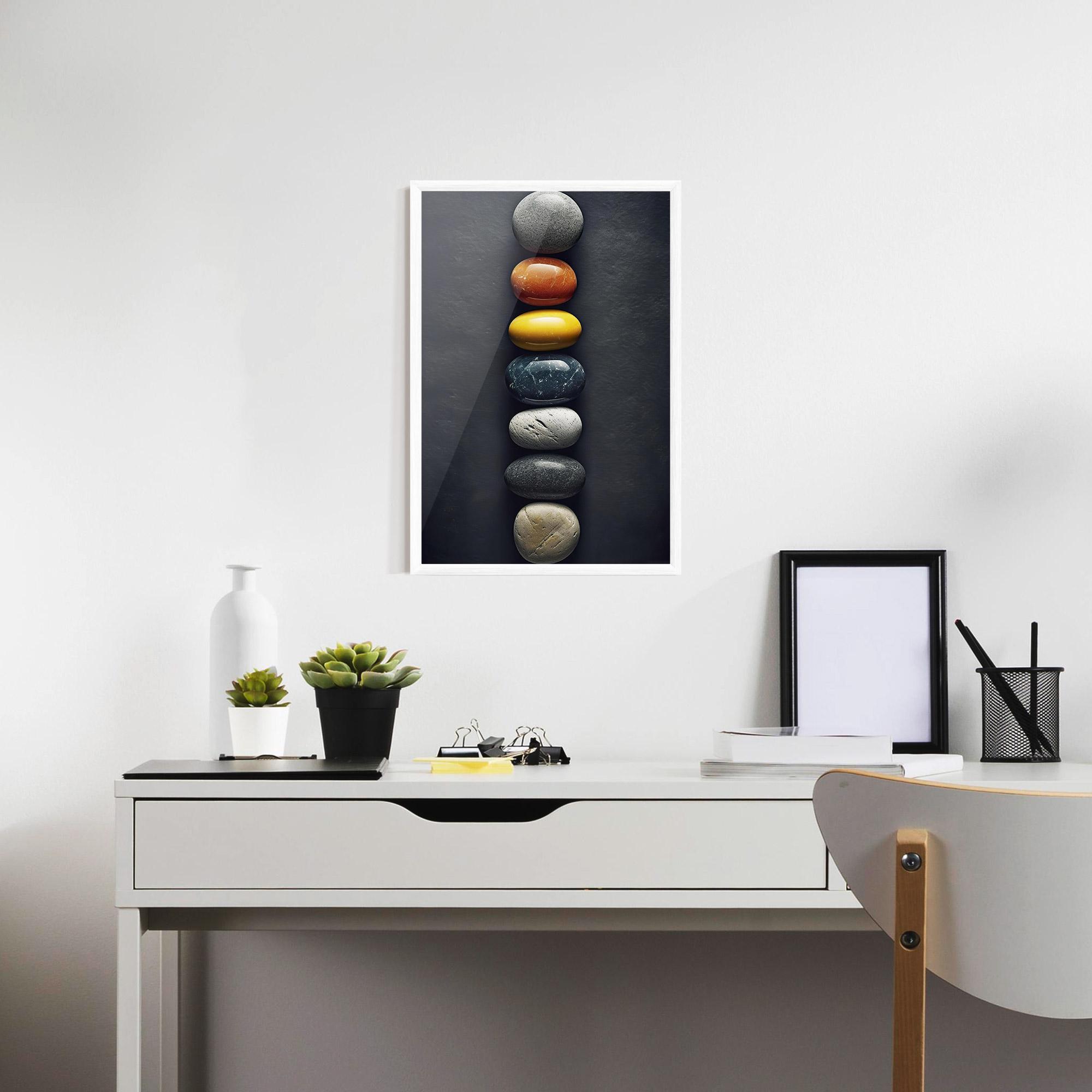 Рамкиран постер Zen Colorful Stones mockup 7