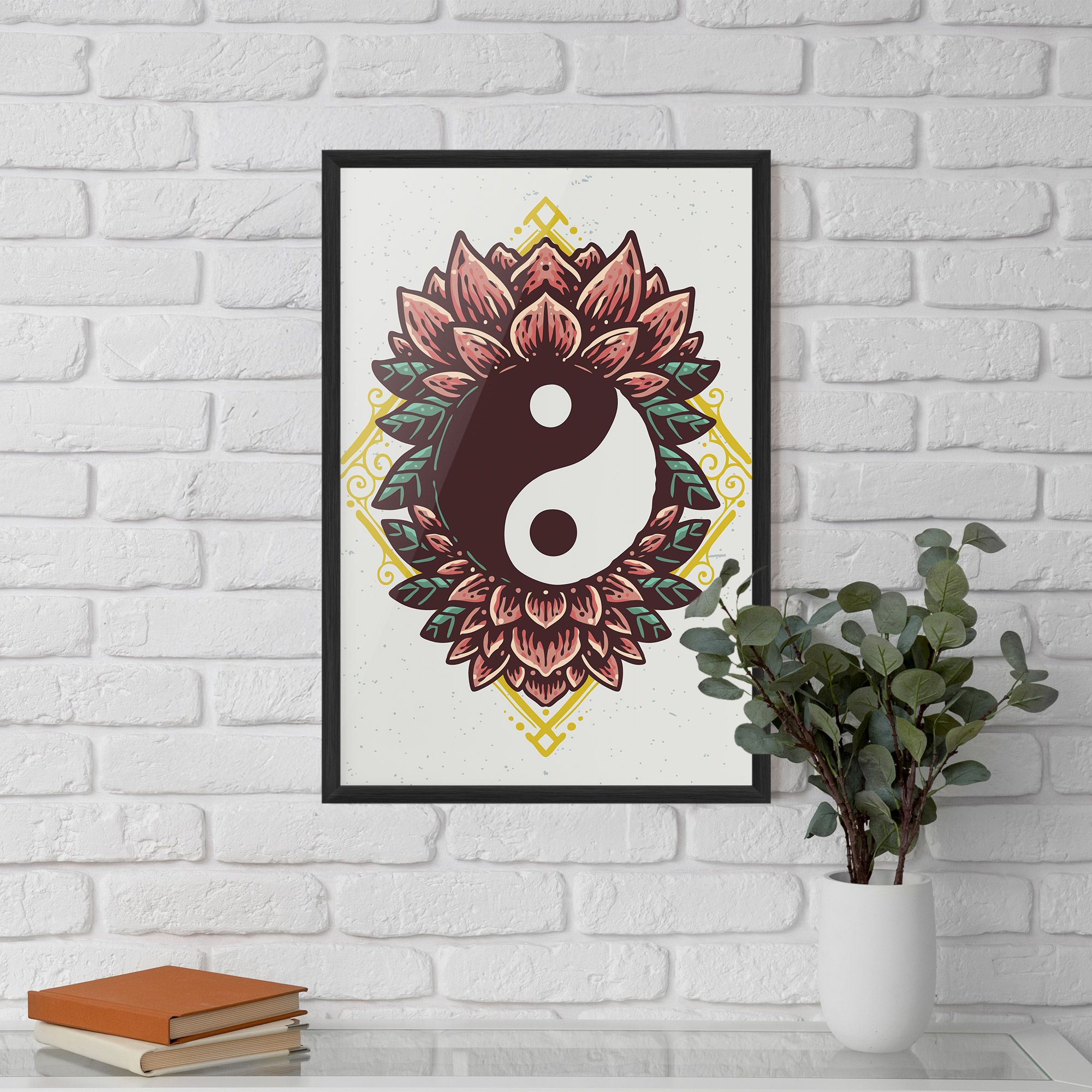 Yinyang Flower mockup 5