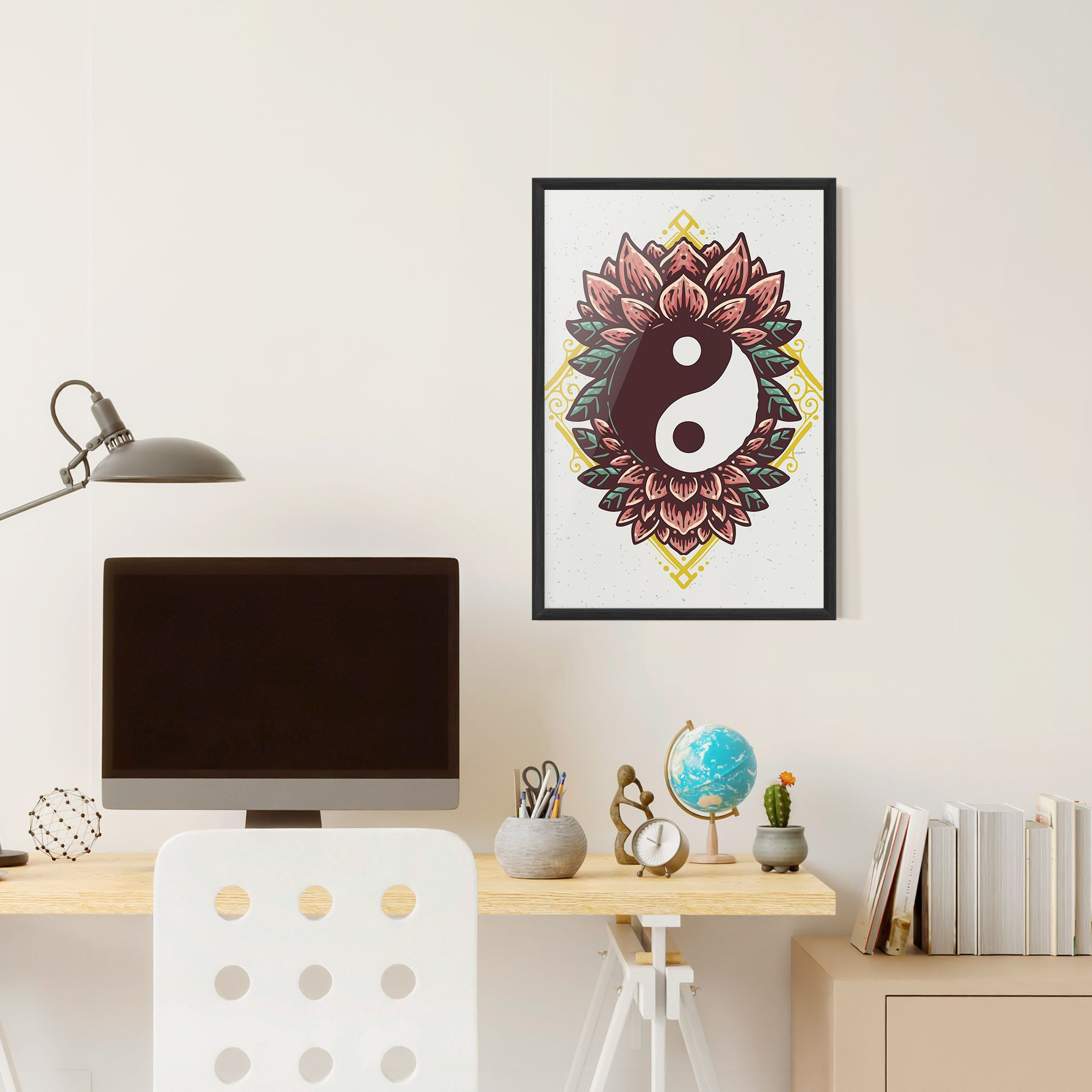Yinyang Flower mockup 6
