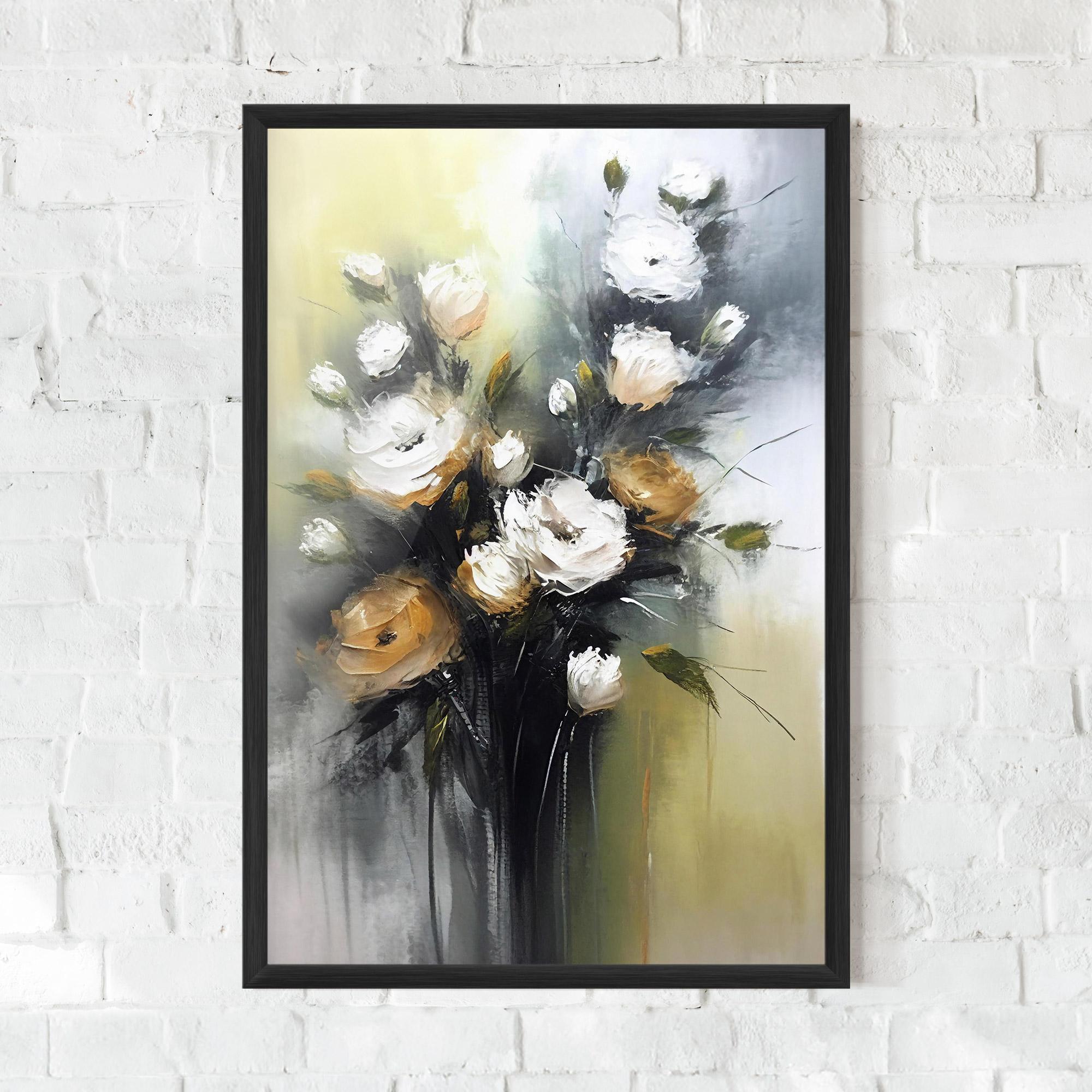 Рамкиран постер Bouquet Painting mockup 0