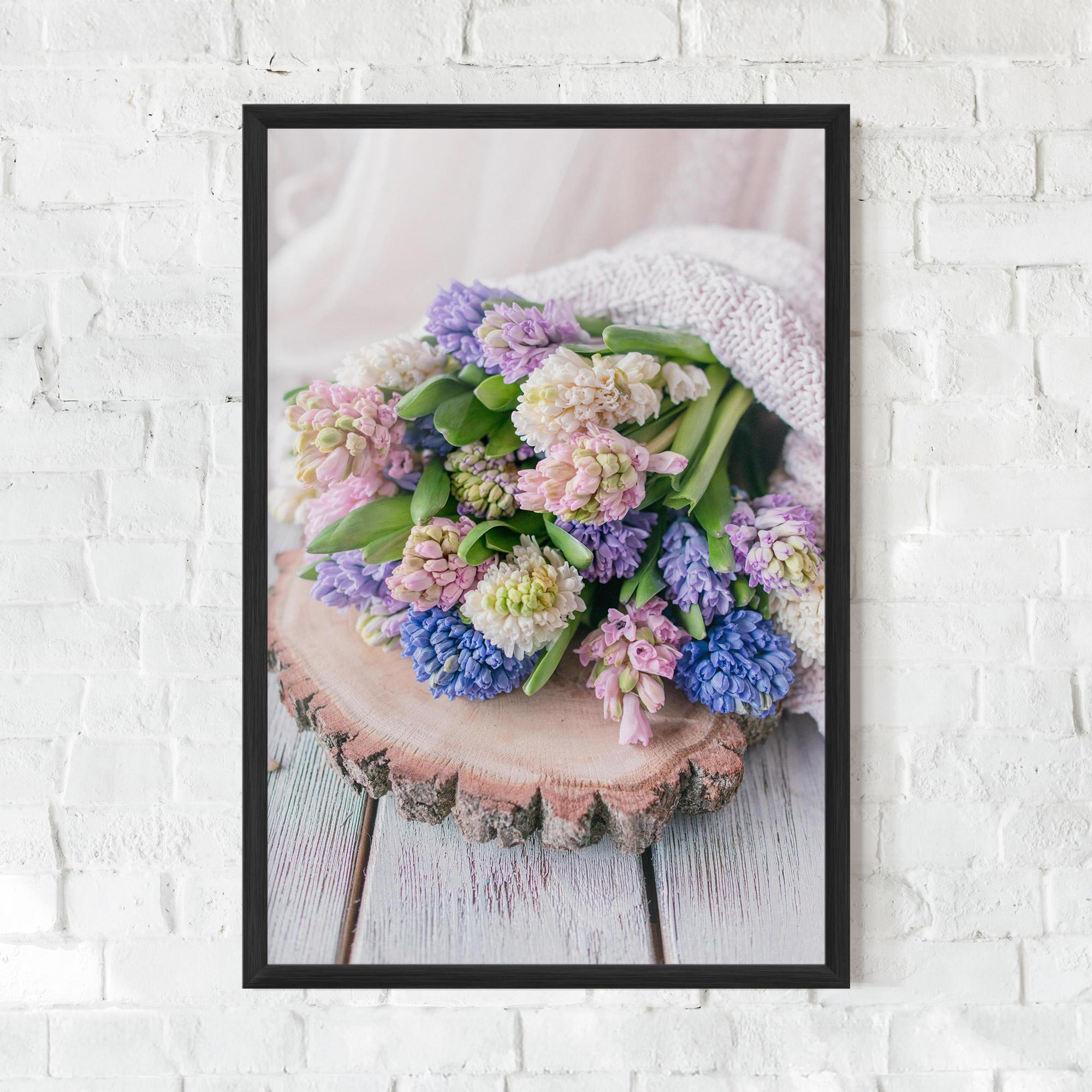 Рамкиран постер Purple Mix Bouquet mockup 0
