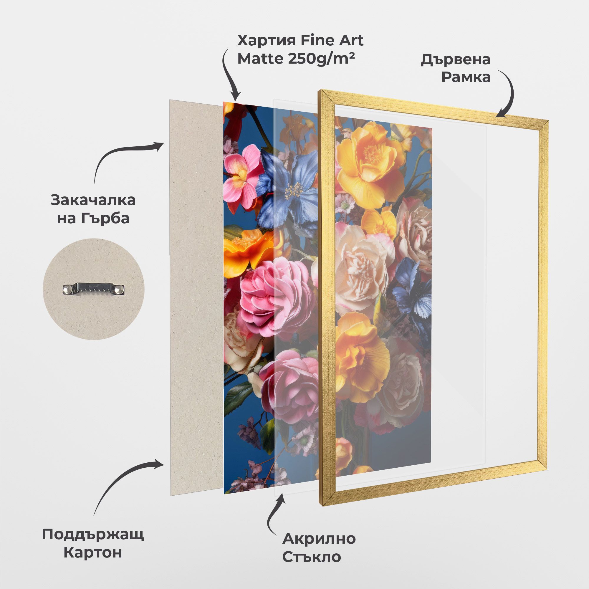 Colorful Flower Bouquet mockup 1