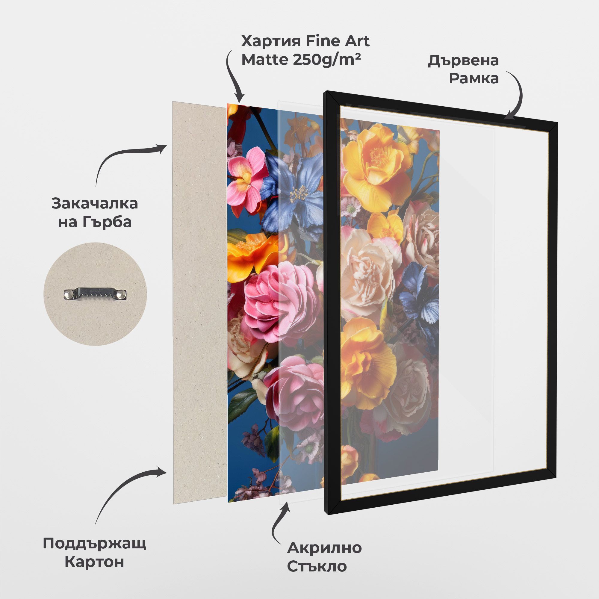 Colorful Flower Bouquet mockup 1