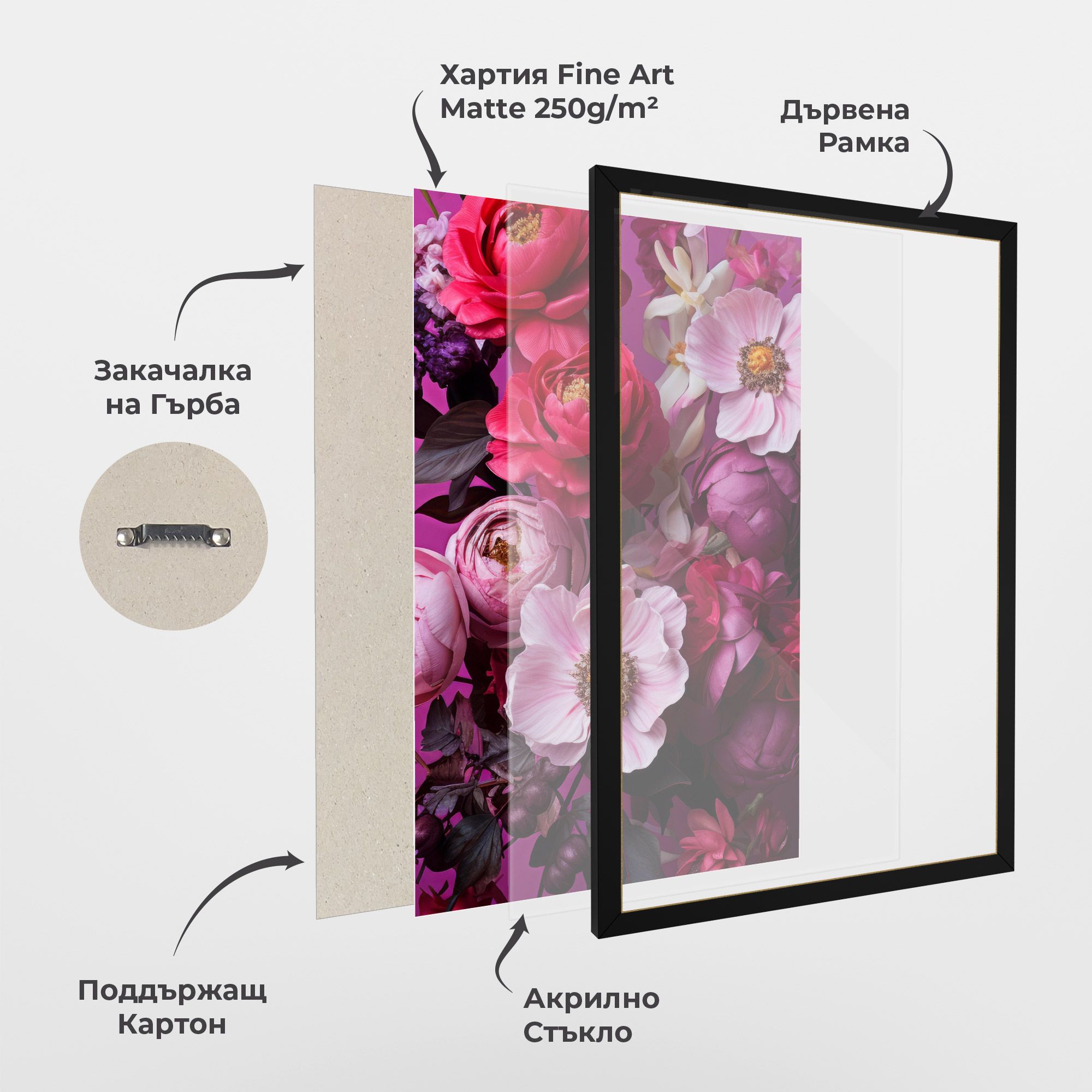 Pink Red Bouquet mockup 1