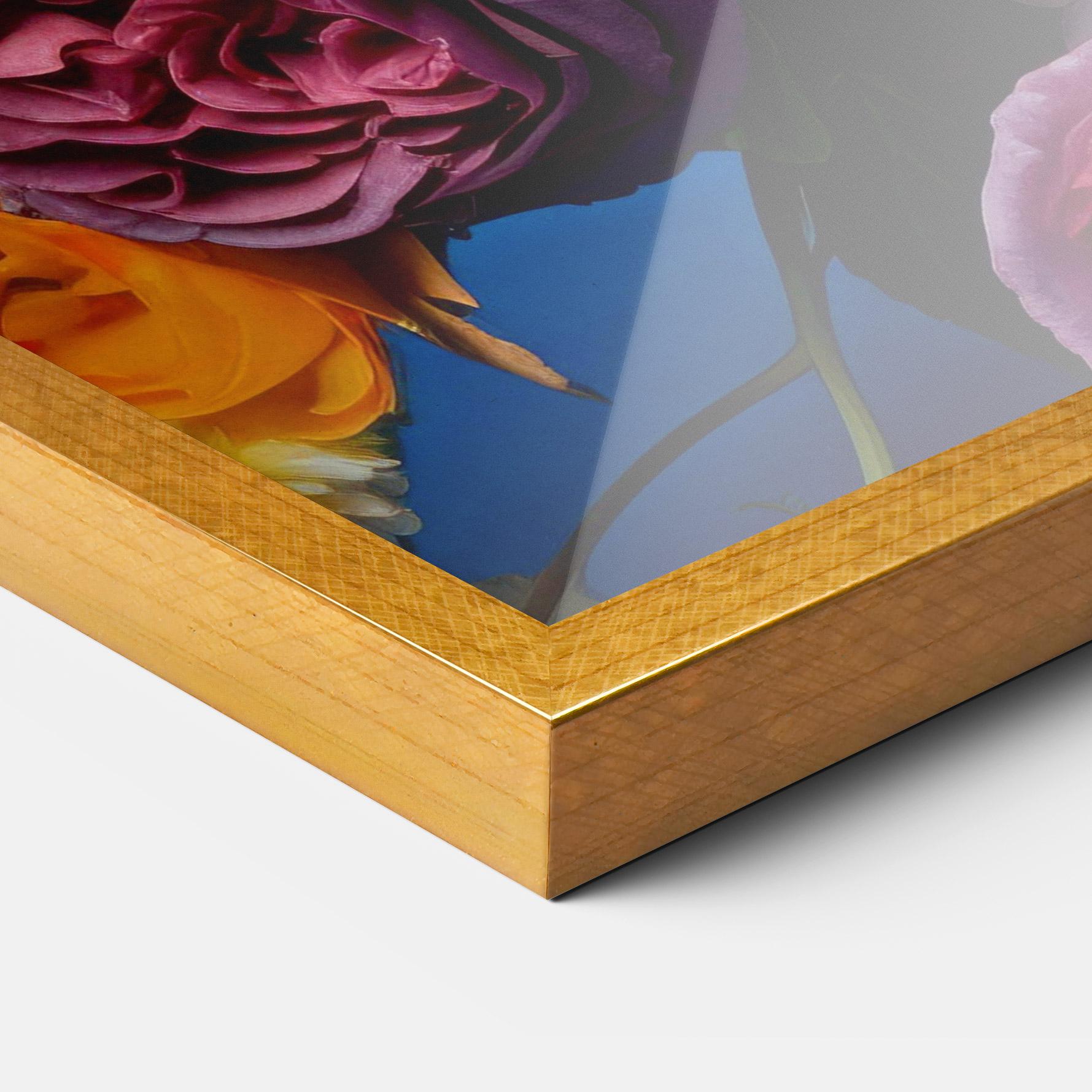 Рамкиран постер Blue Orange Bouquet mockup 3