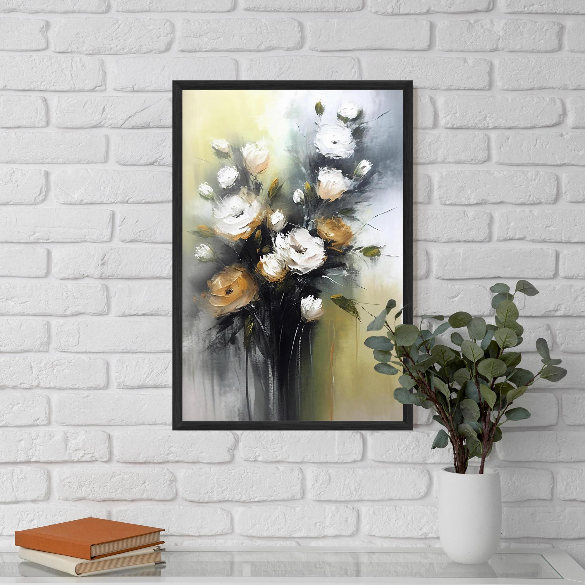 Рамкиран постер Bouquet Painting mockup 5