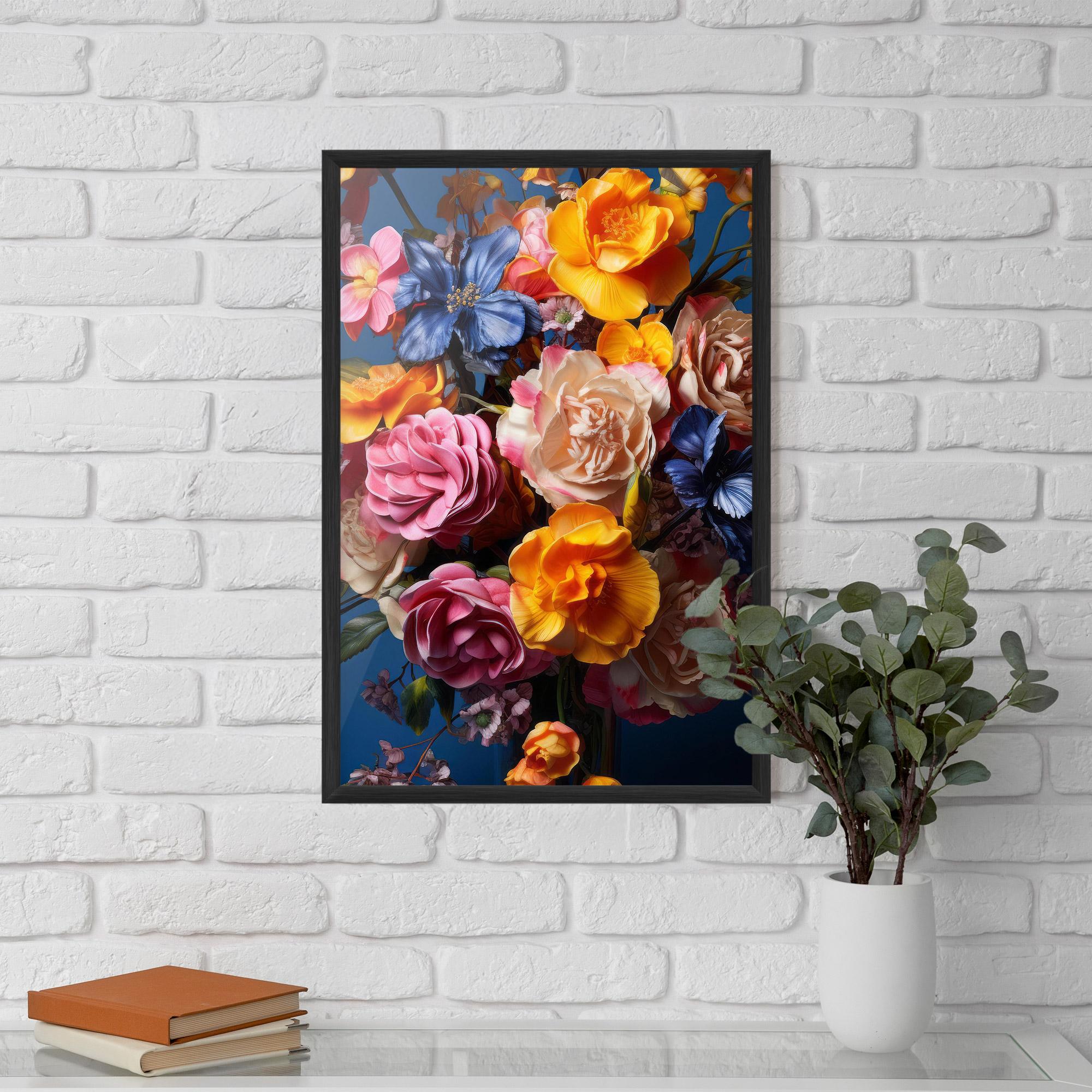 Рамкиран постер Colorful Flower Bouquet mockup 5