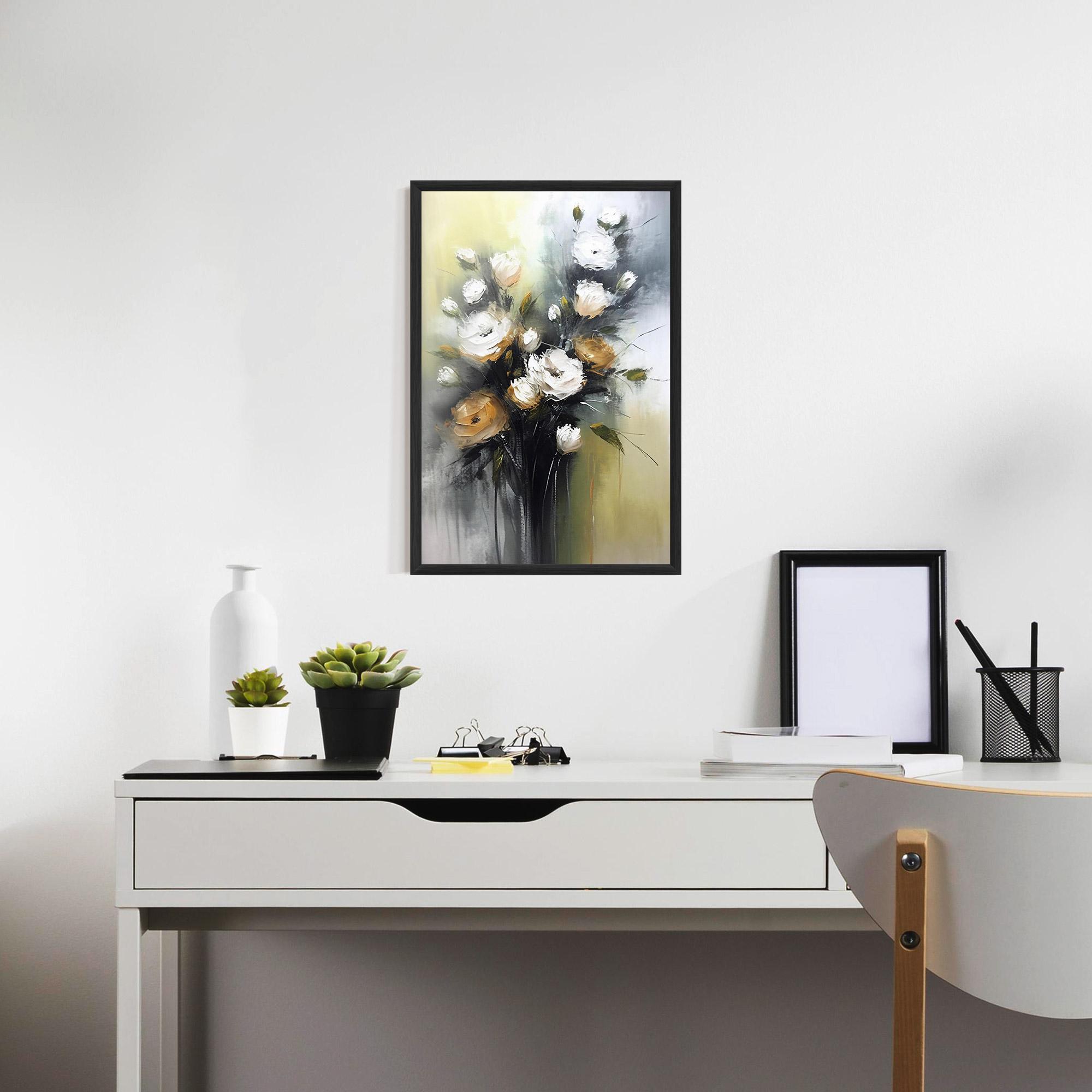 Рамкиран постер Bouquet Painting mockup 7