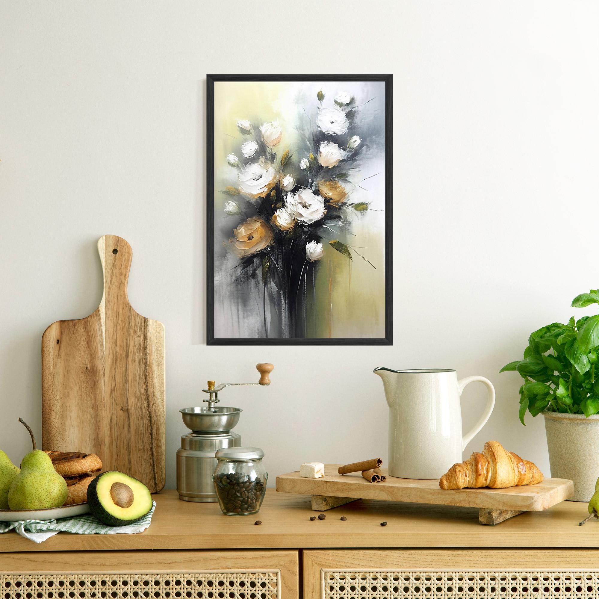 Рамкиран постер Bouquet Painting mockup 8