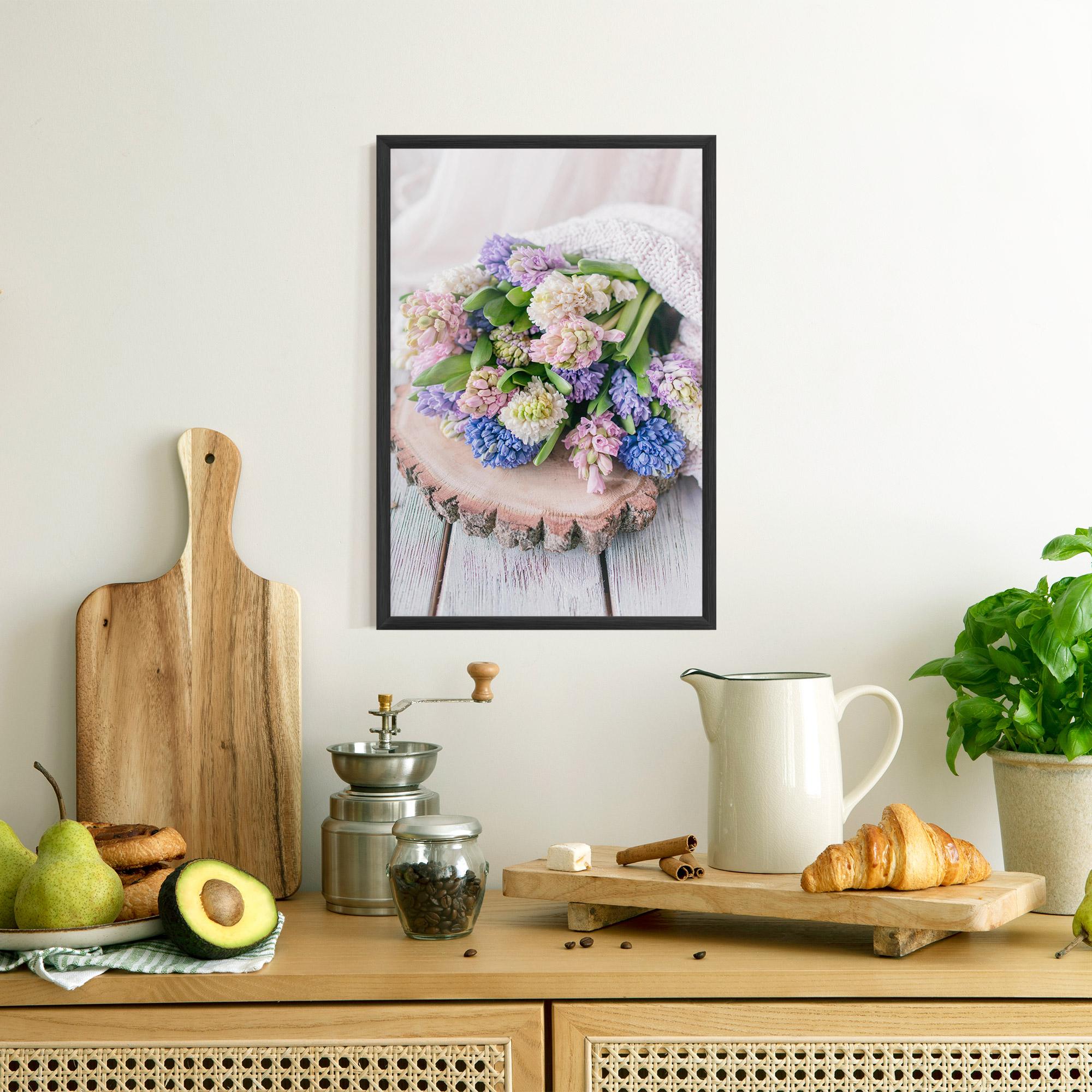 Рамкиран постер Purple Mix Bouquet mockup 8