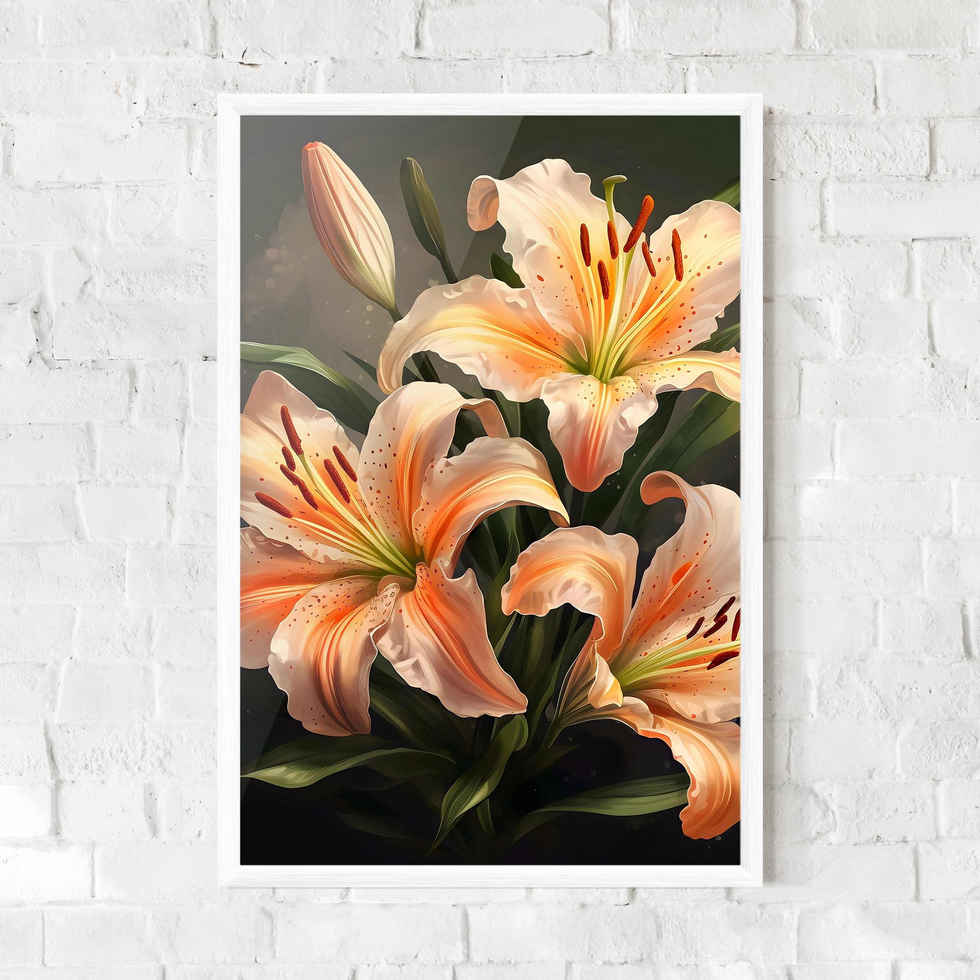 Рамкиран постер Light Orange Lily mockup 0