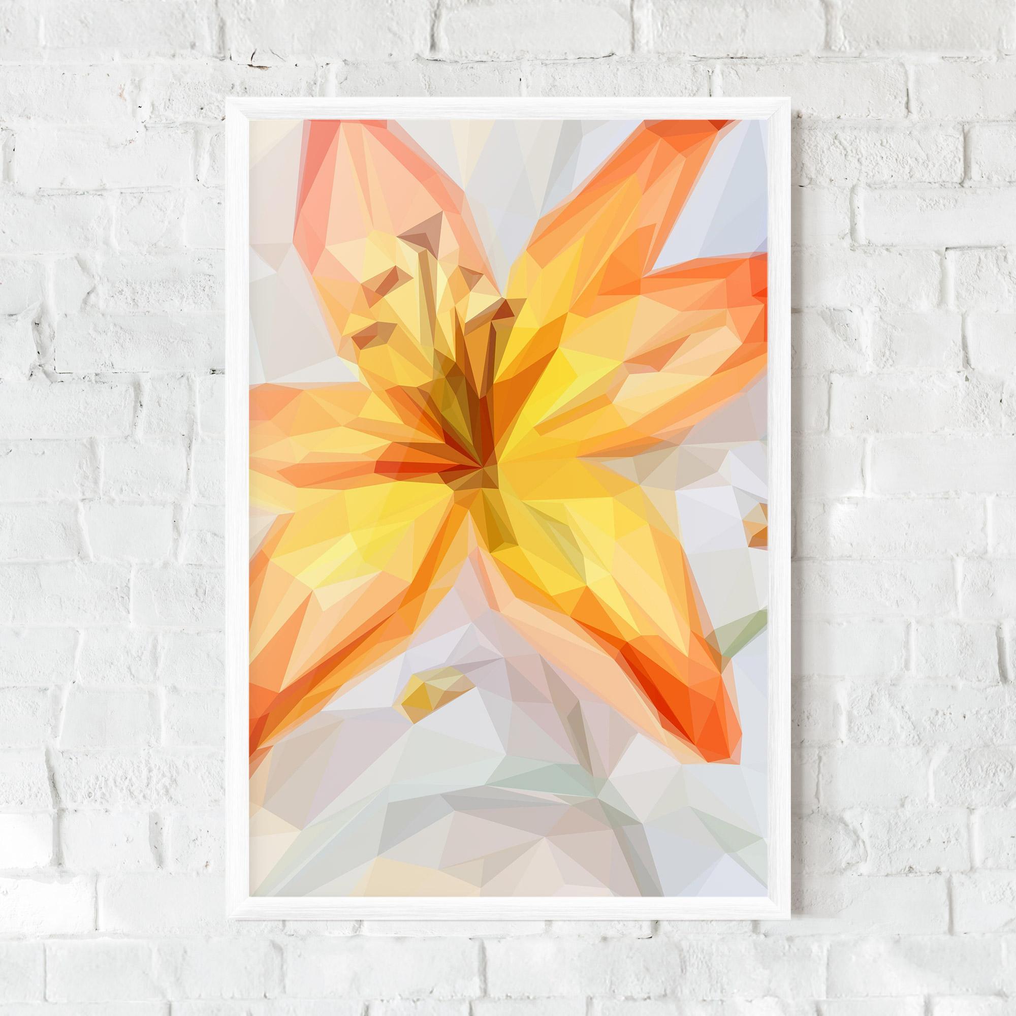 Рамкиран постер Yellow Orange Lily mockup 0