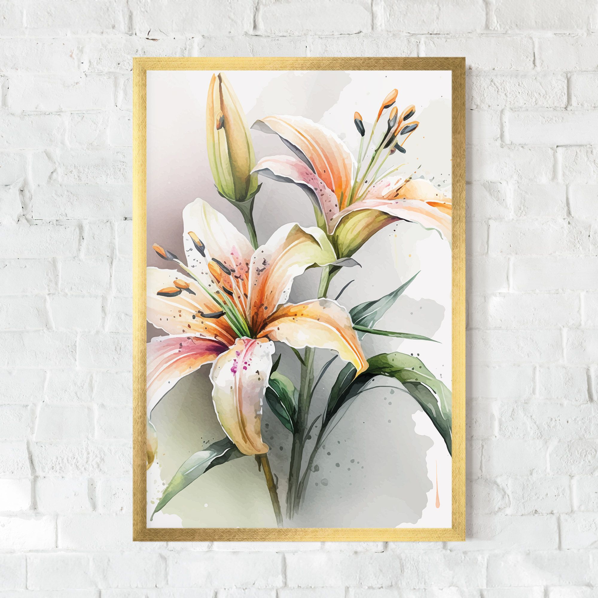 White Orange Lily mockup 0