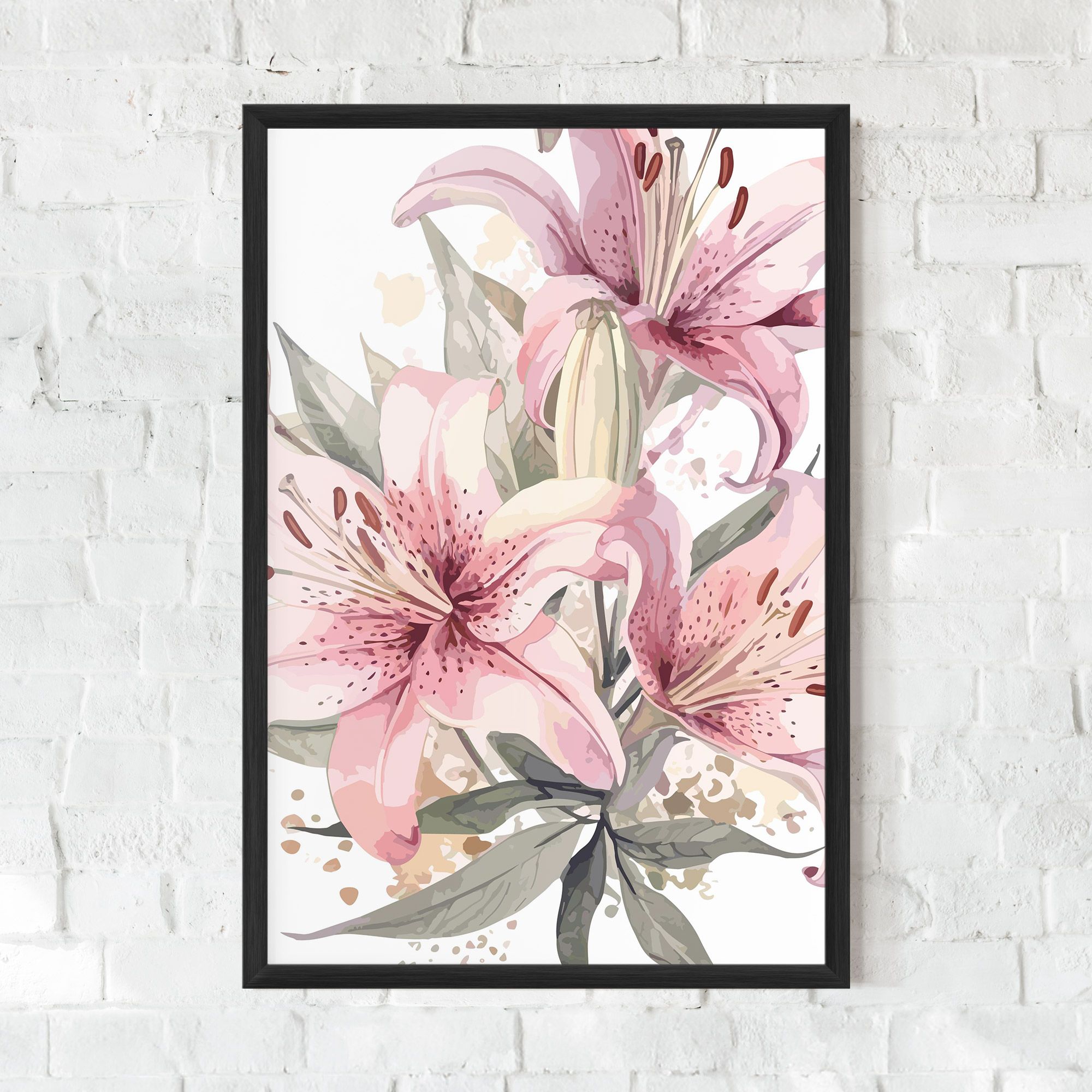 Light Pink Lily Art mockup 0