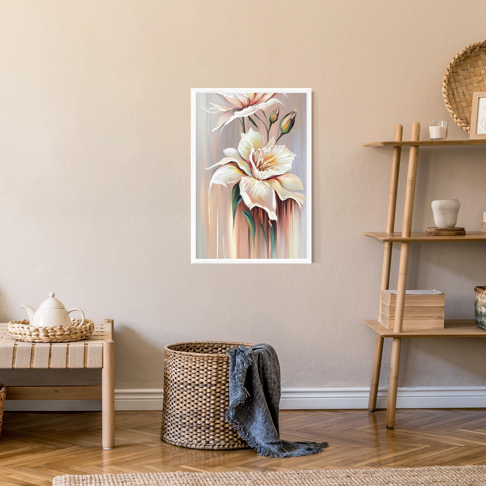 Рамкиран постер Abstract Lily Painting mockup 9