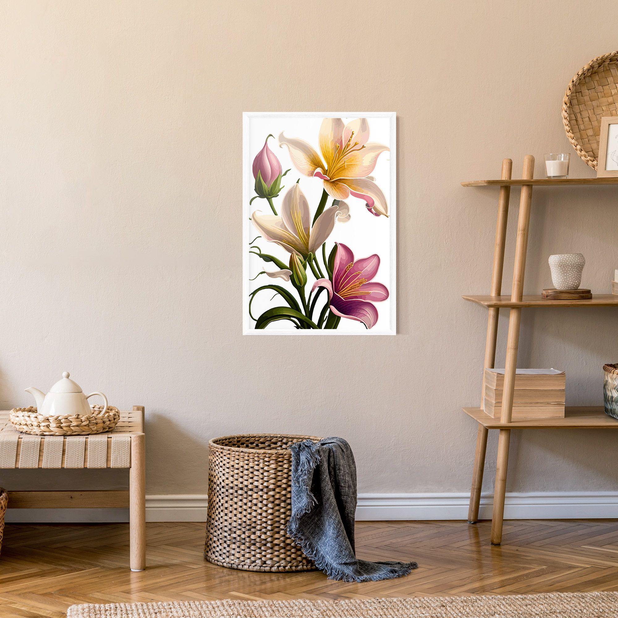 Purple White Lily mockup 9