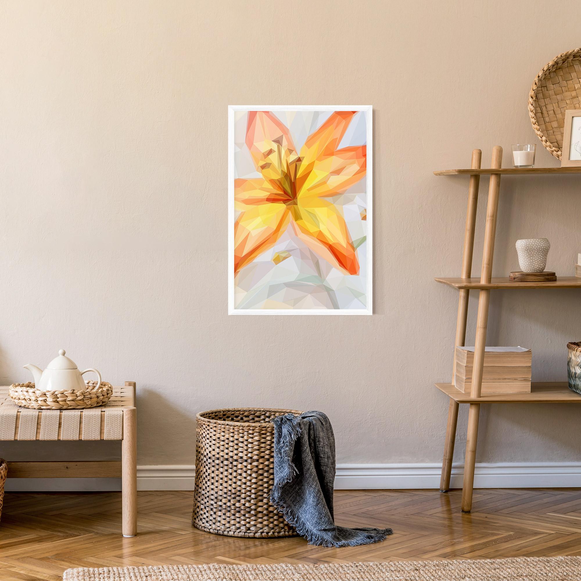Рамкиран постер Yellow Orange Lily mockup 9