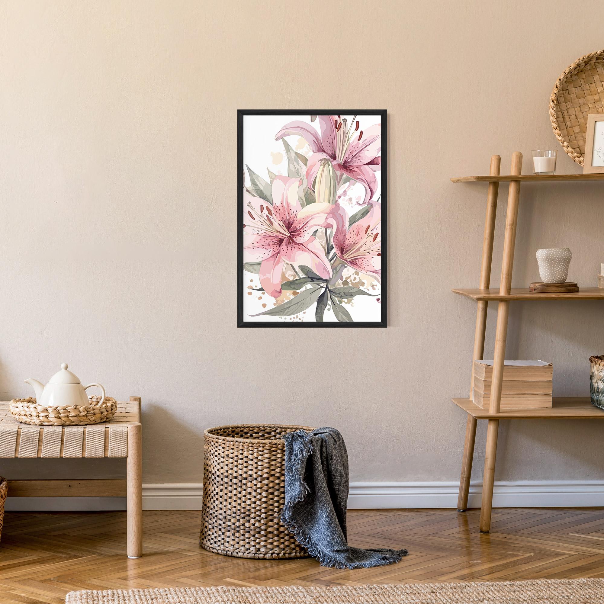 Рамкиран постер Light Pink Lily Art mockup 9