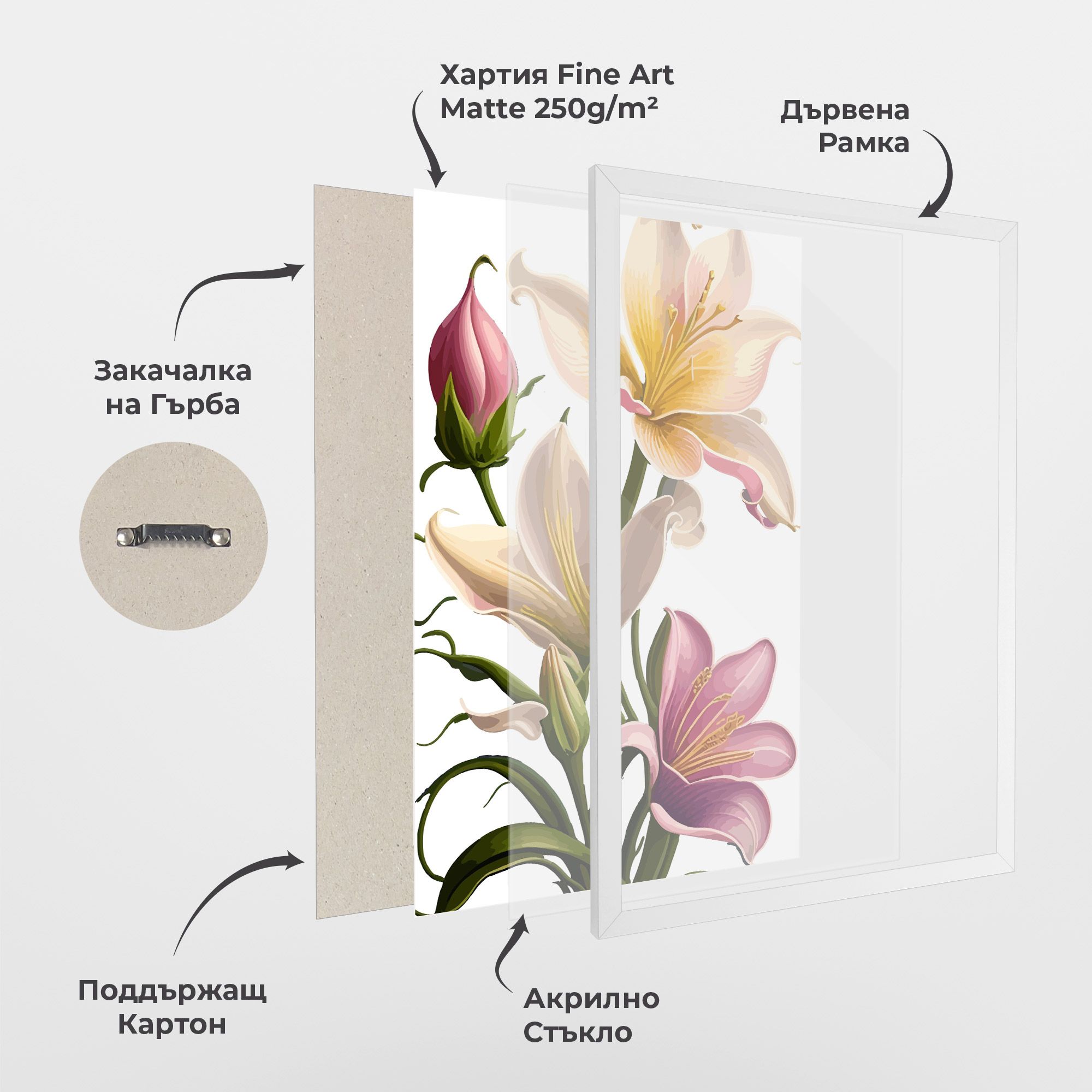 Purple White Lily mockup 1