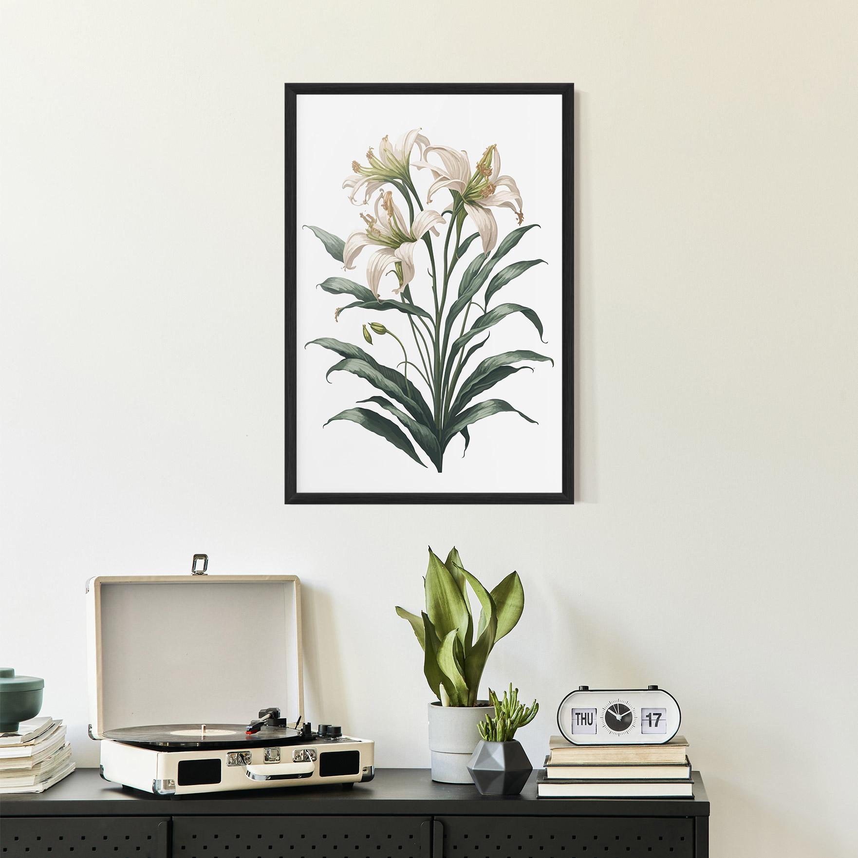 Рамкиран постер Columbia Lily mockup 2