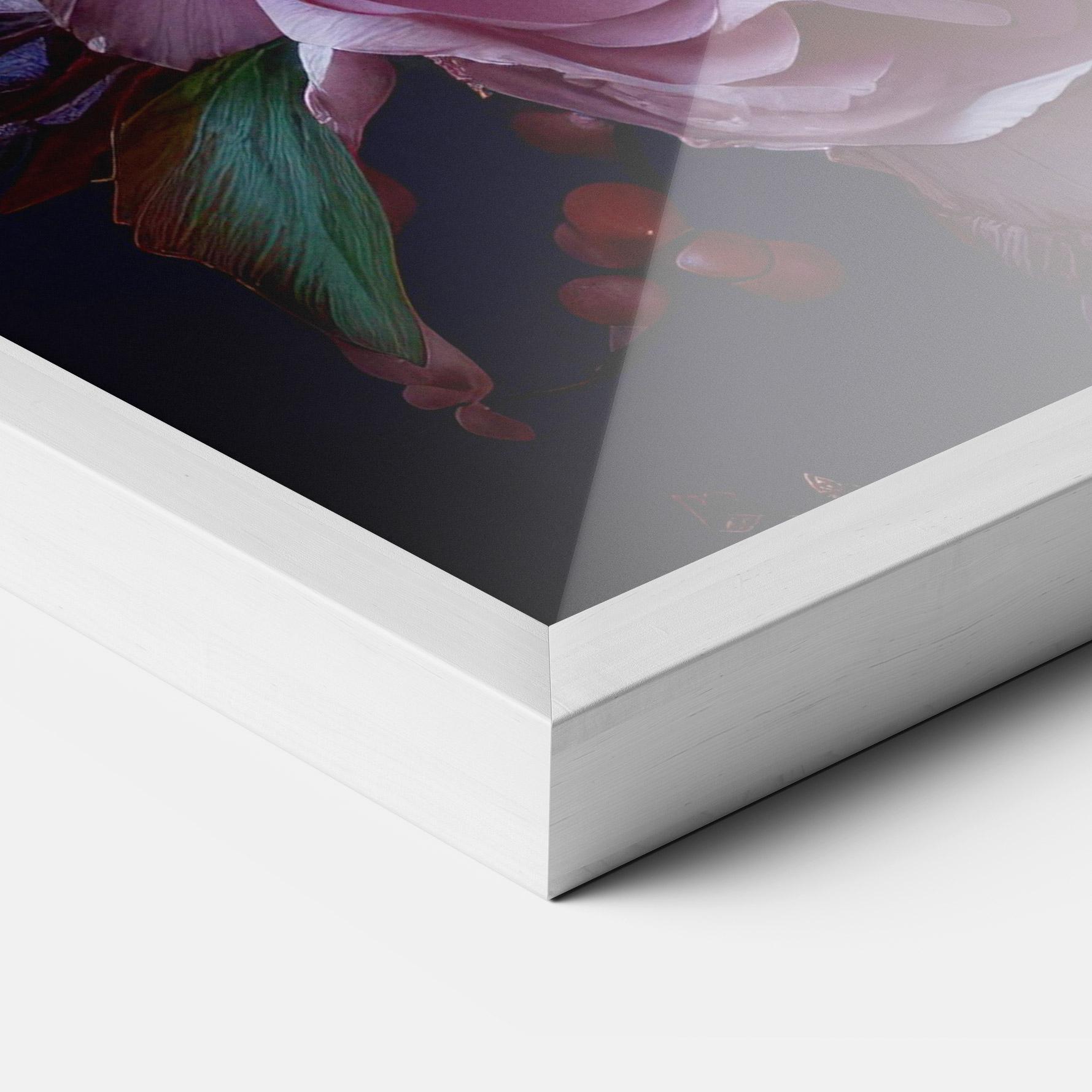 Рамкиран постер Pink Lily Roses mockup 3