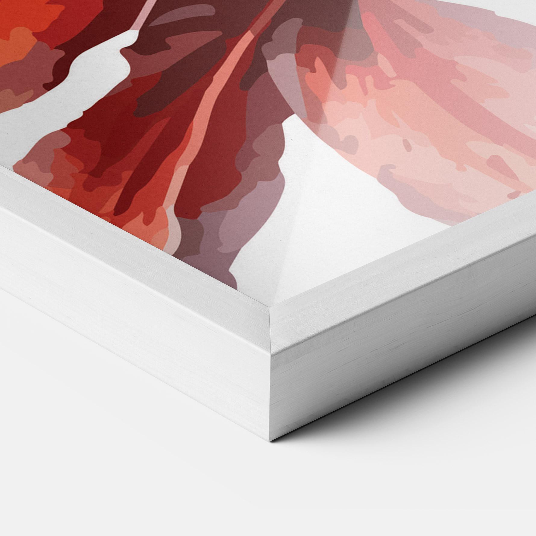 Рамкиран постер Pretty Red Purple Lily mockup 3