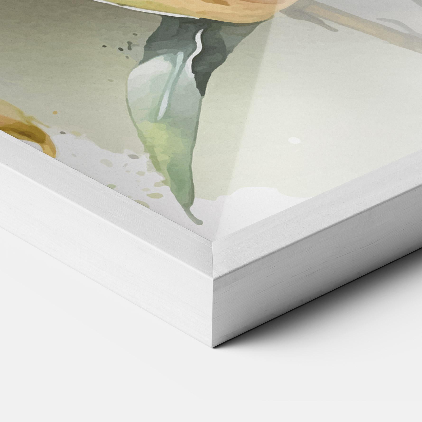 Рамкиран постер White Orange Lily mockup 3