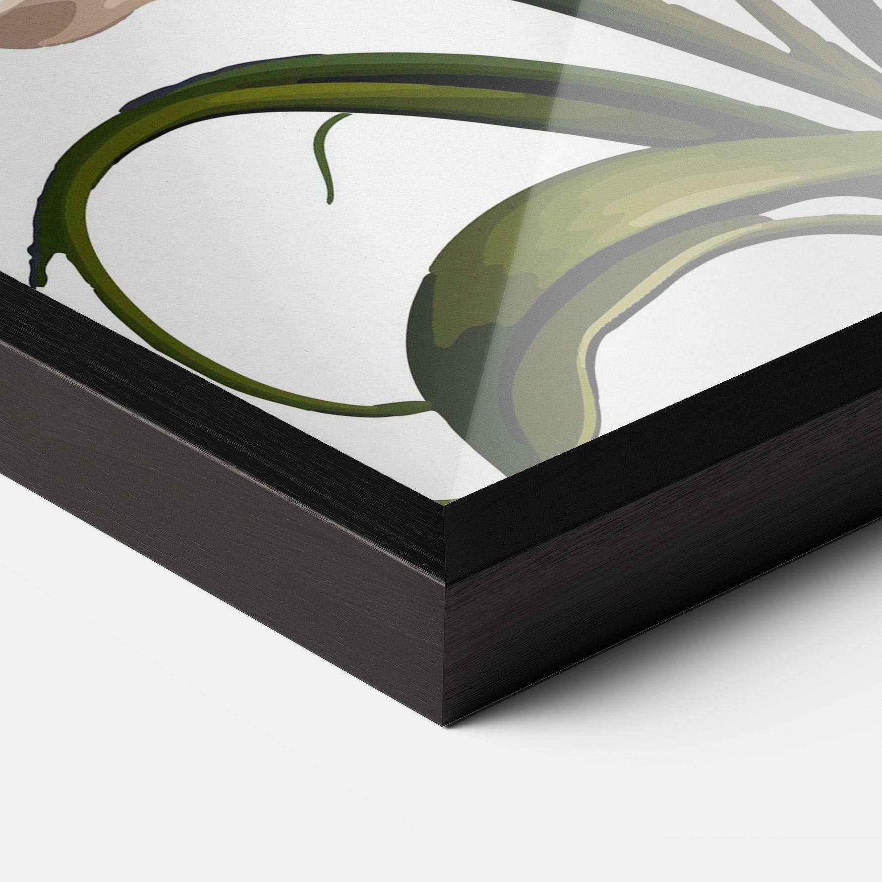 Рамкиран постер Purple White Lily mockup 3