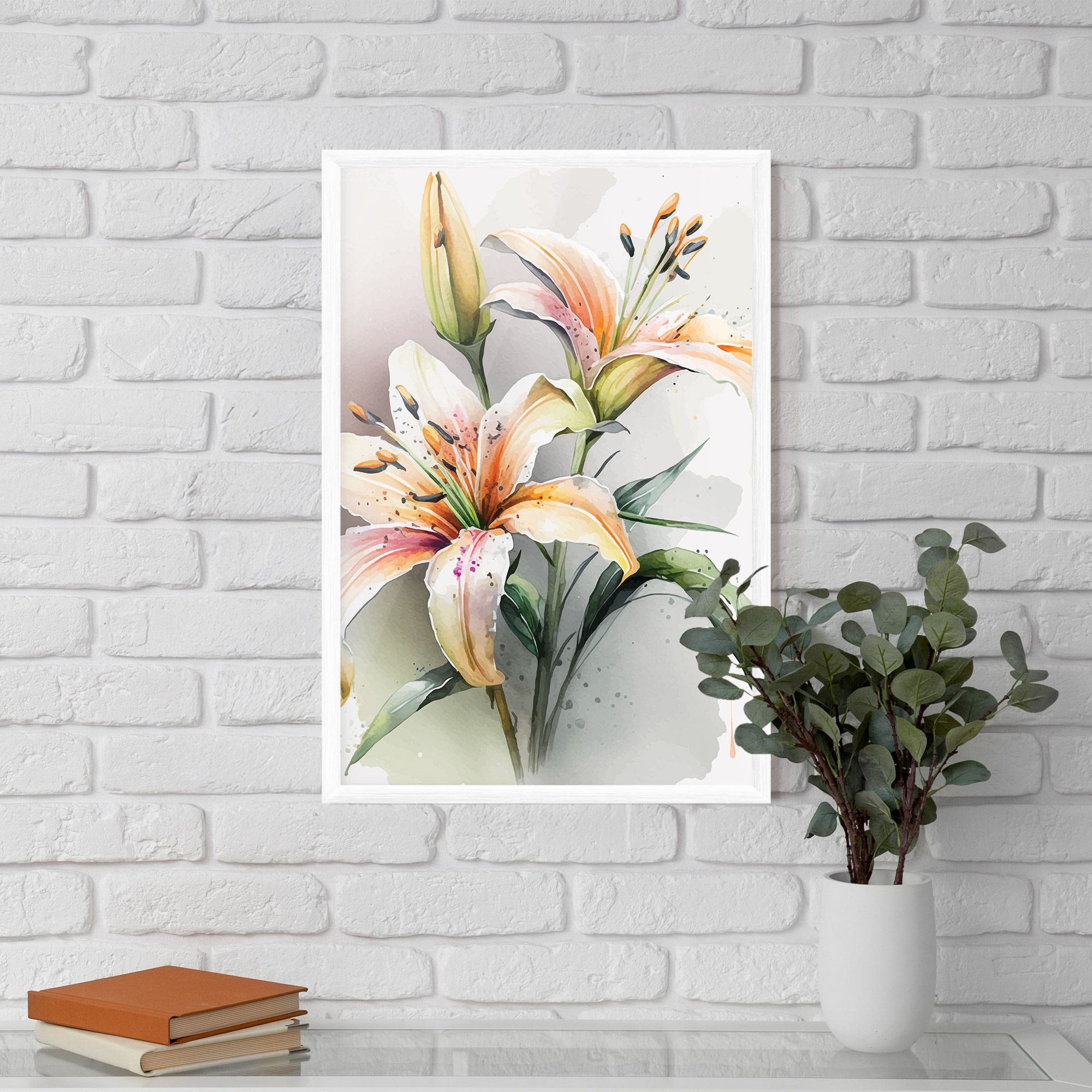 White Orange Lily mockup 5